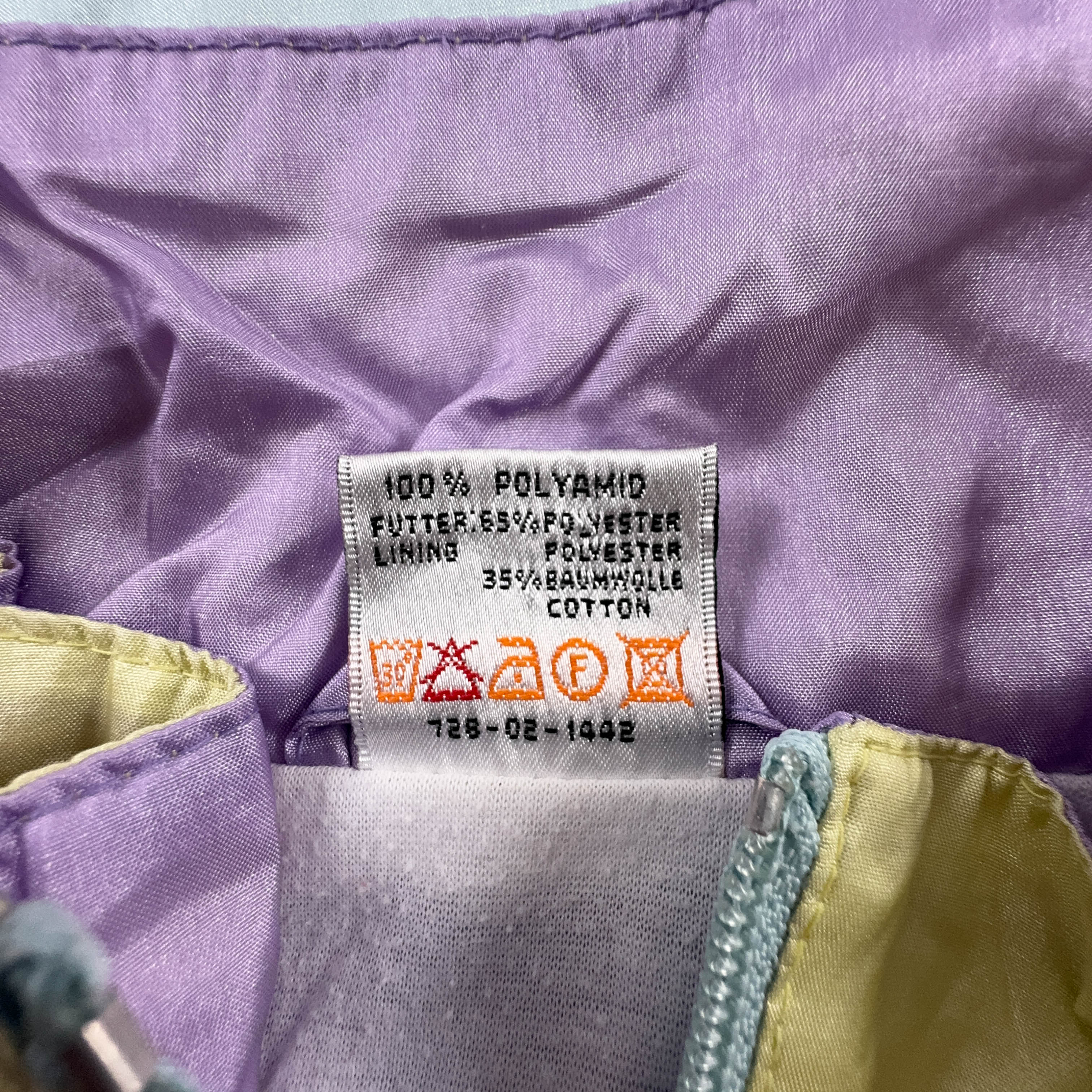 Giacca a vento Puma Vintage lilla e azzurro chiaro con zip anni 90 - Taglia 4 uomo