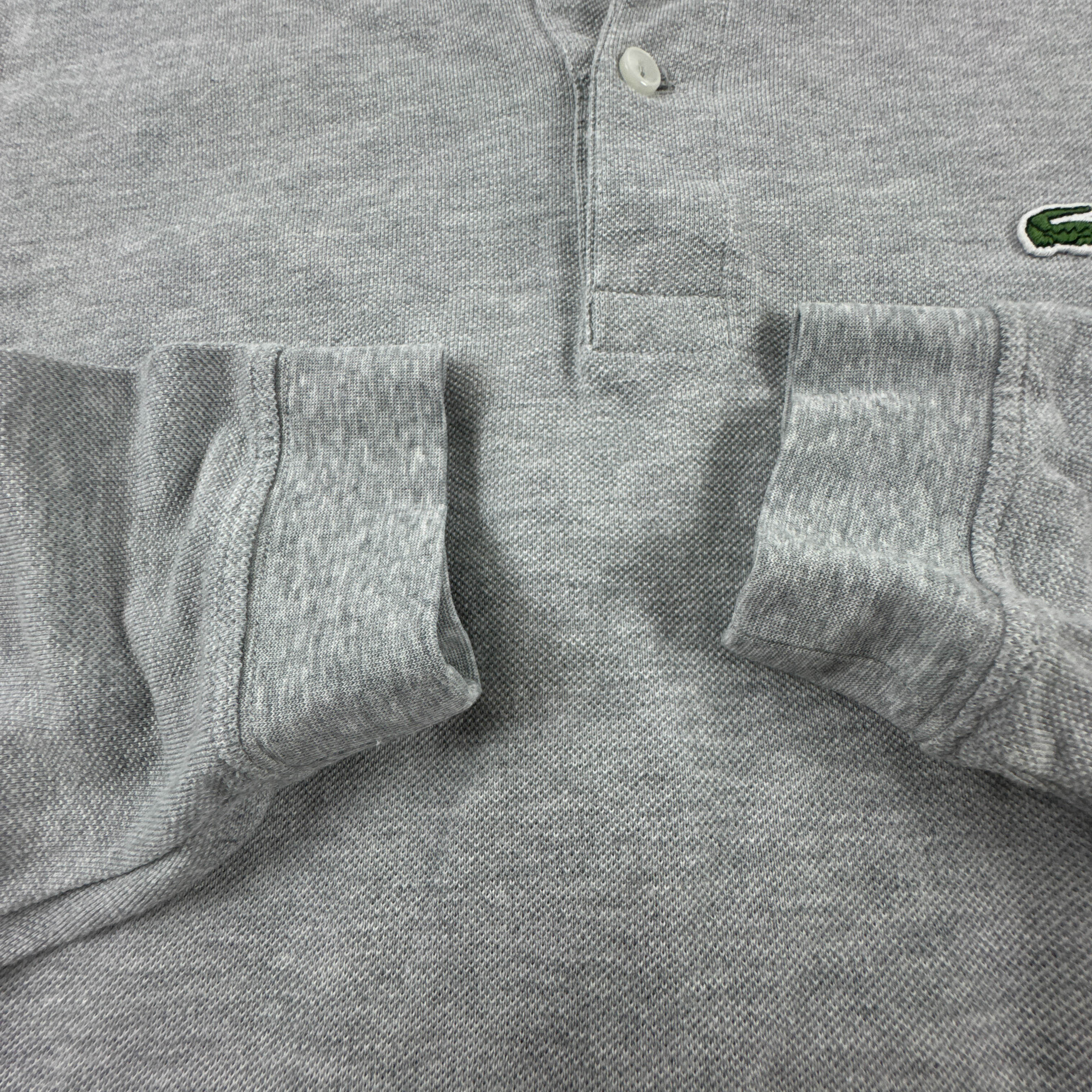 Polo Lacoste grigia a tinta unita in cotone slim fit - Taglia 5 uomo