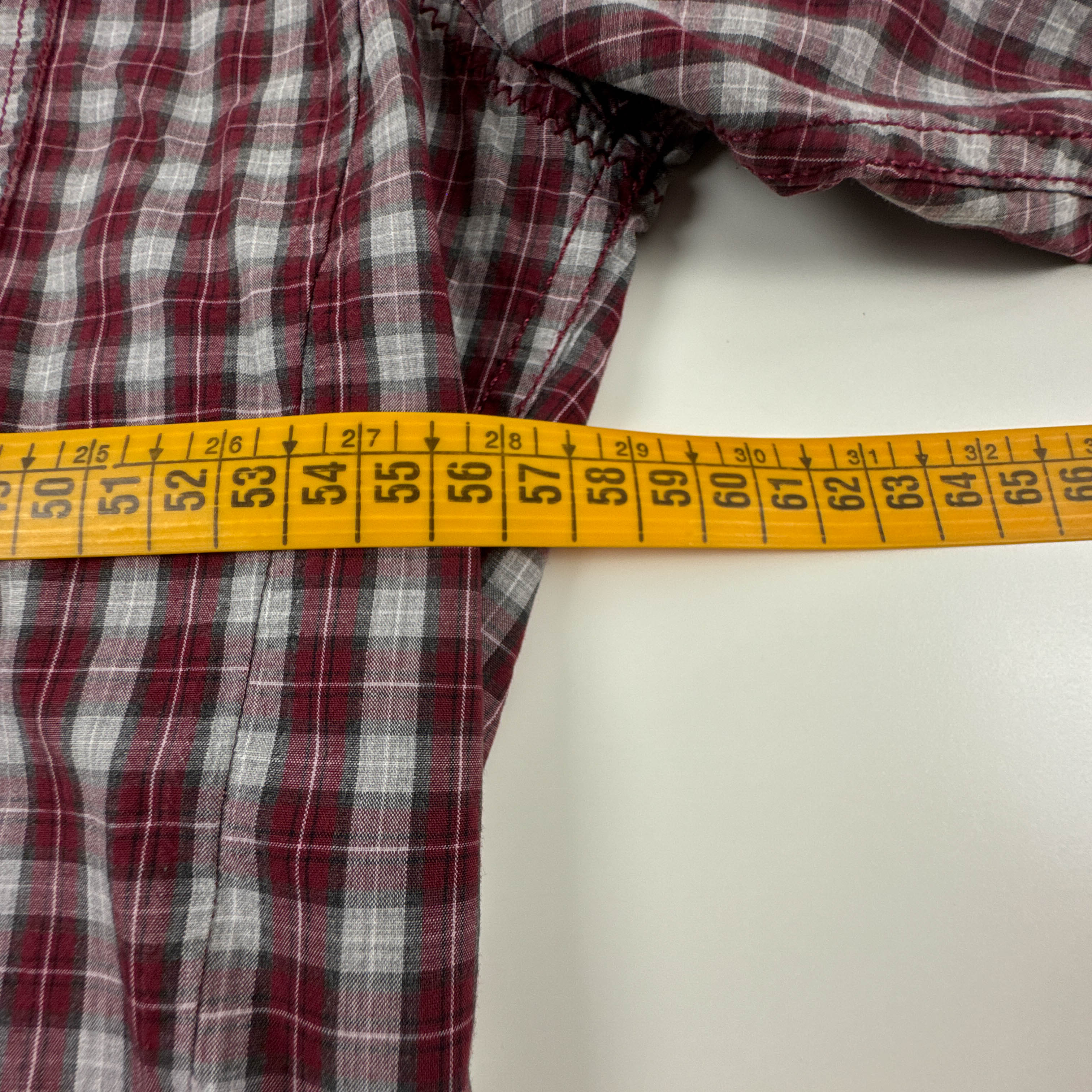 Camicia Napapijri rossa e grigia a quadretti in cotone - Taglia XL/XXL uomo