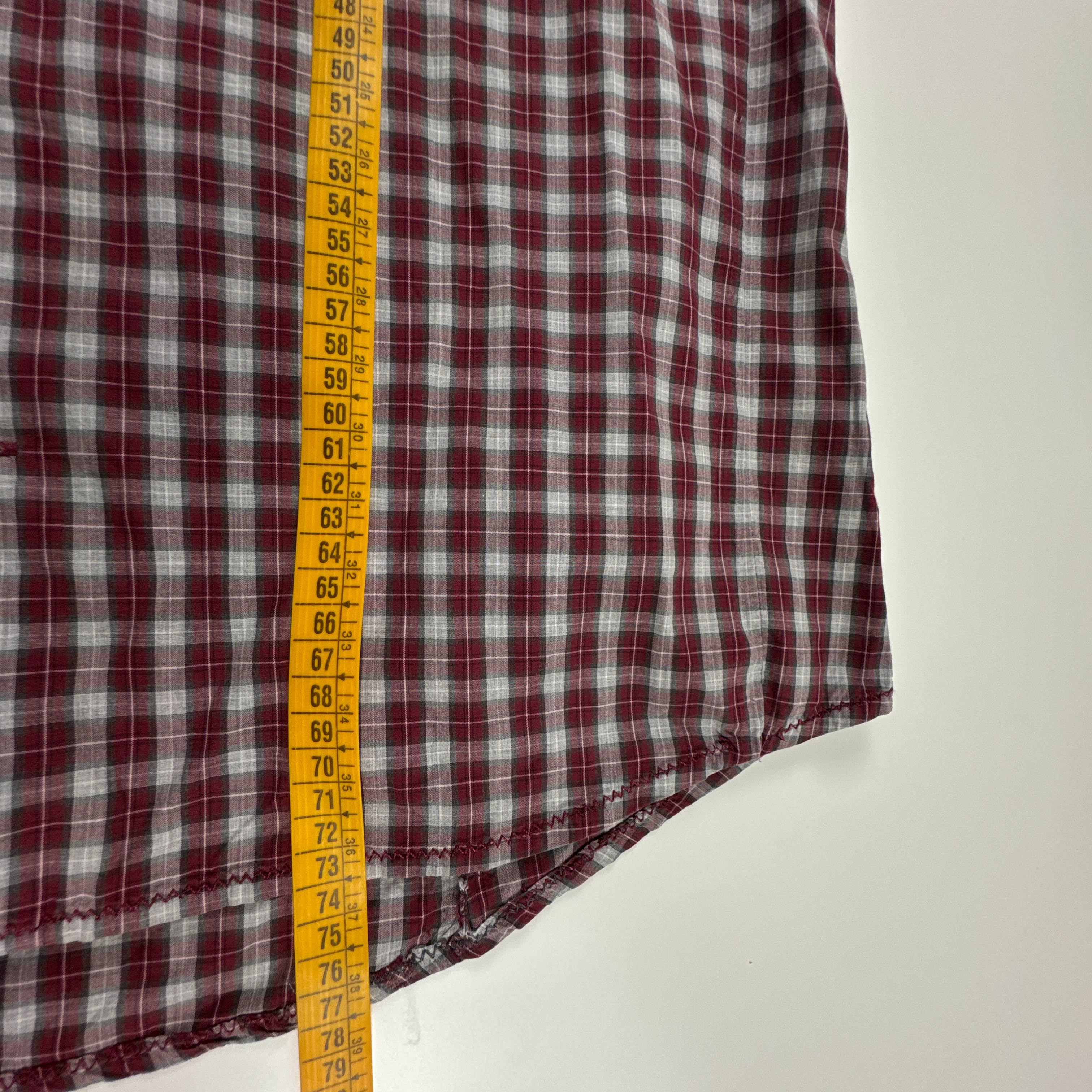 Camicia Napapijri rossa e grigia a quadretti in cotone - Taglia XL/XXL uomo