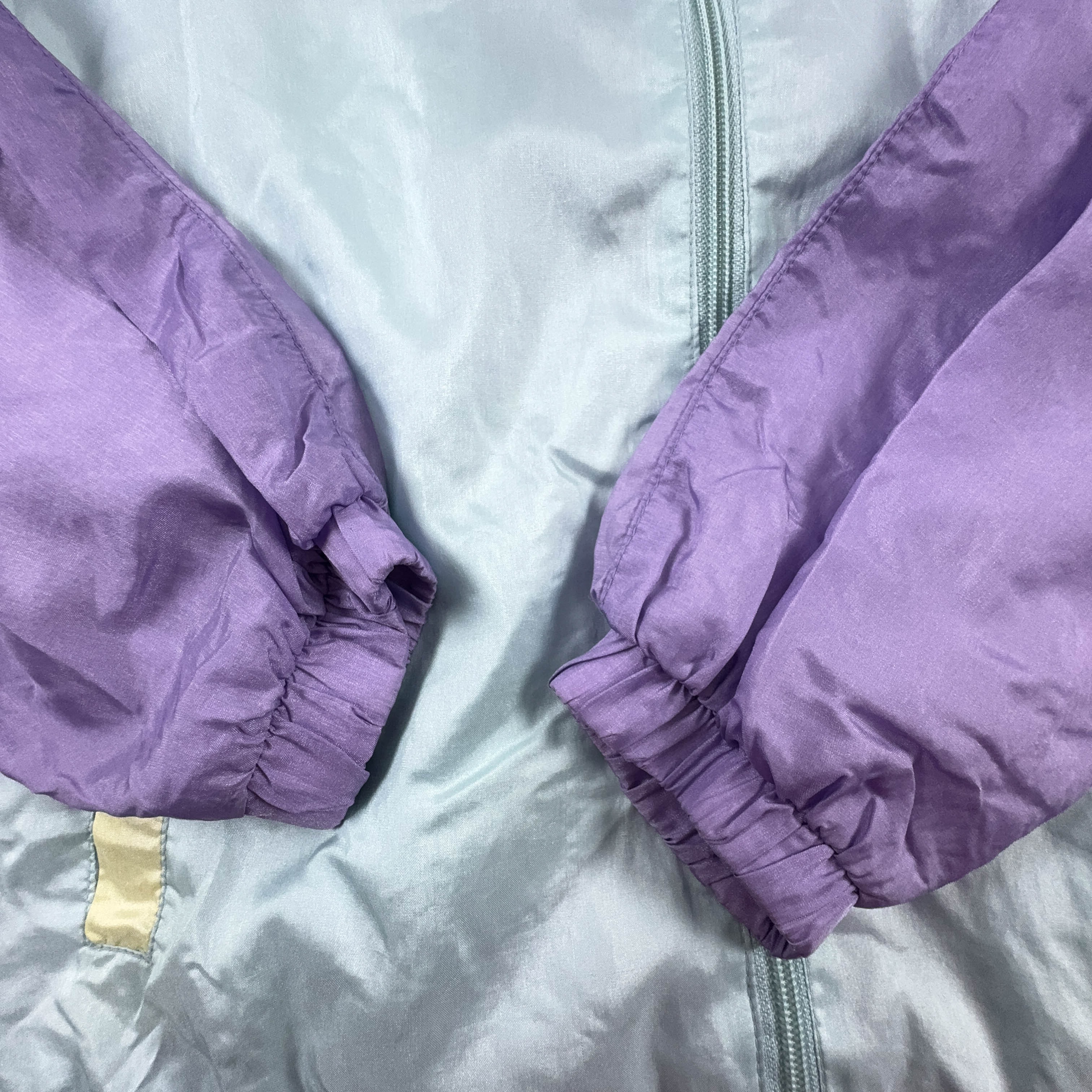 Giacca a vento Puma Vintage lilla e azzurro chiaro con zip anni 90 - Taglia 4 uomo