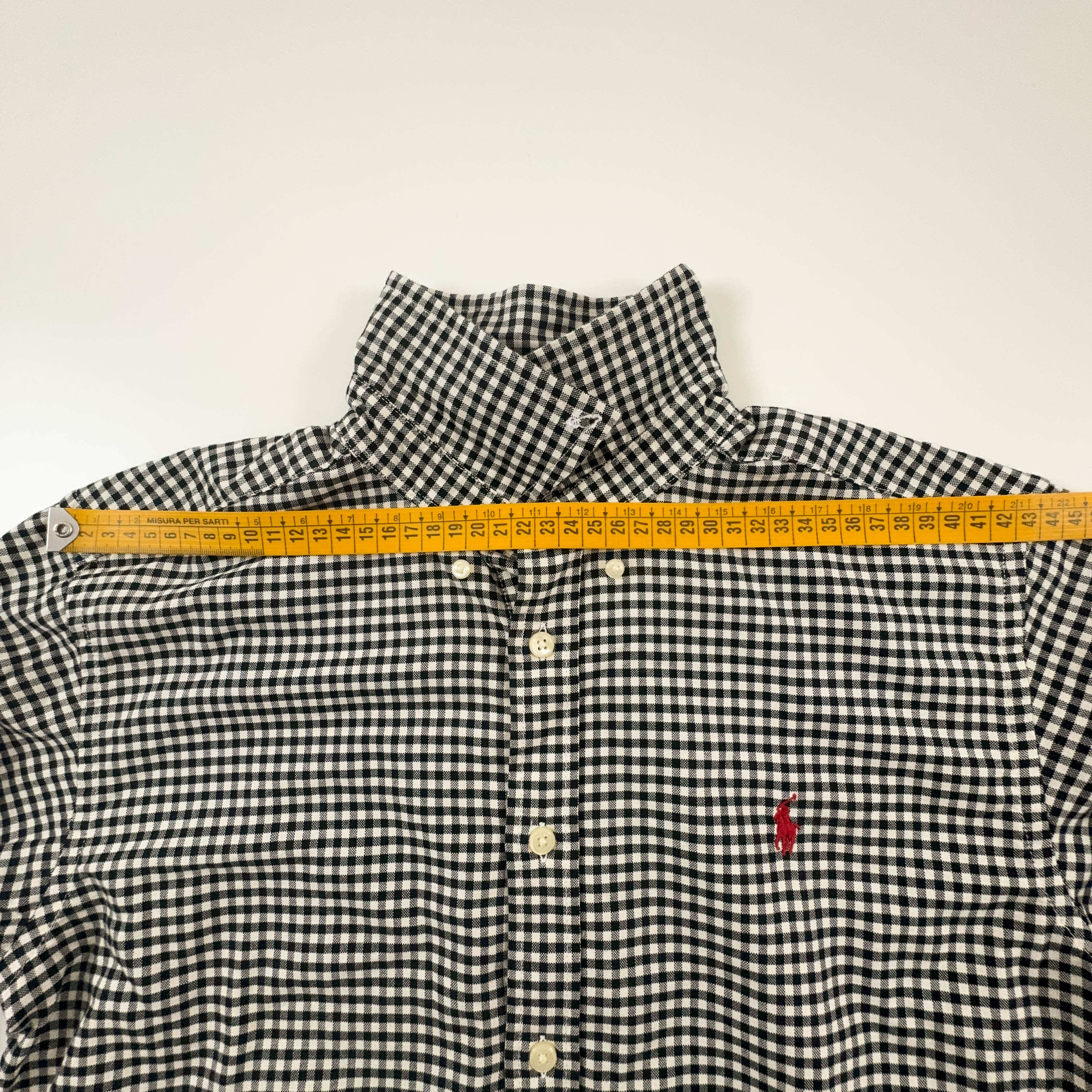 Camicia Ralph Lauren a quadri beige e nera in cotone - Taglia S uomo