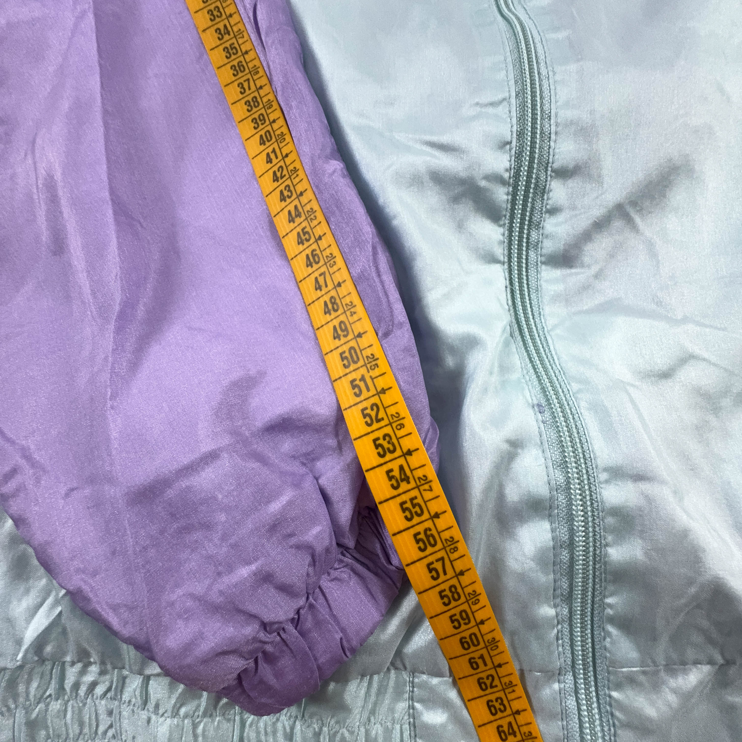 Giacca a vento Puma Vintage lilla e azzurro chiaro con zip anni 90 - Taglia 4 uomo