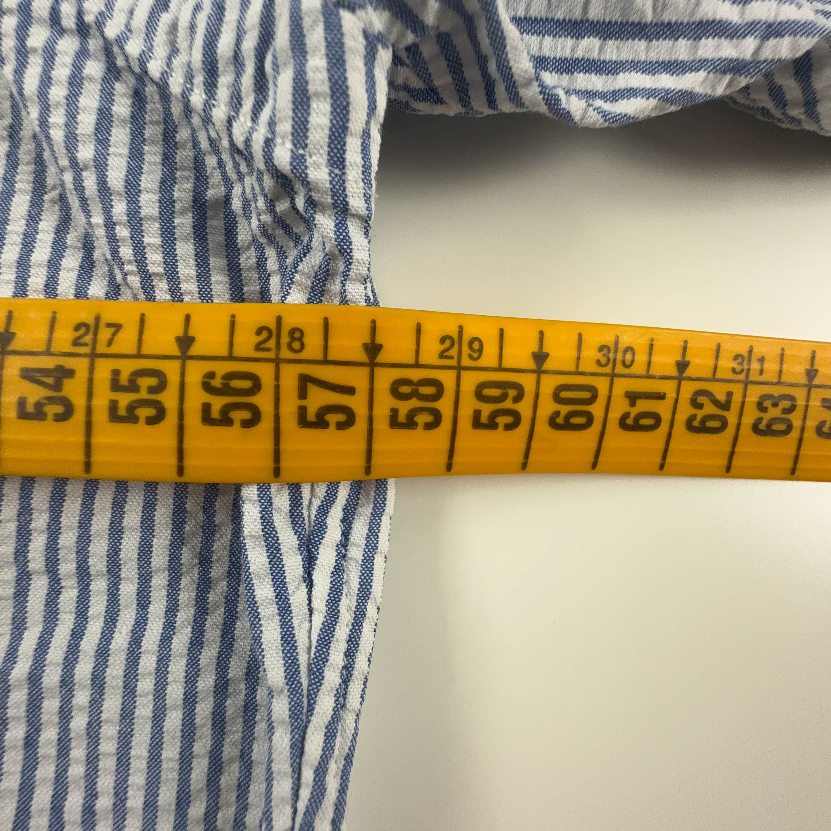 Camicia Ralph Lauren a righe blu e bianca custom fit in cotone - Taglia L uomo