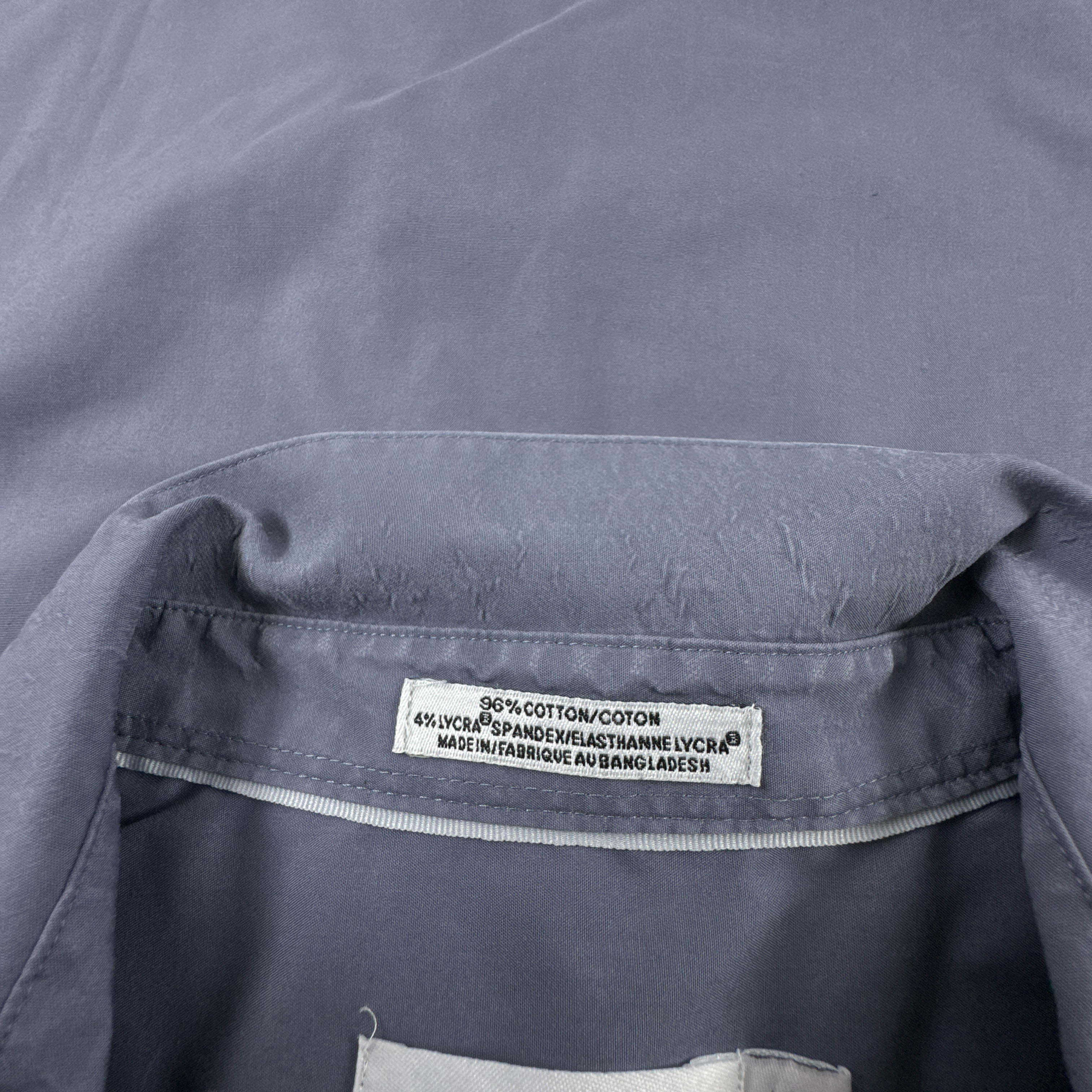 Camicia Calvin Klein azzurra a tinta unita in cotone - Taglia L uomo