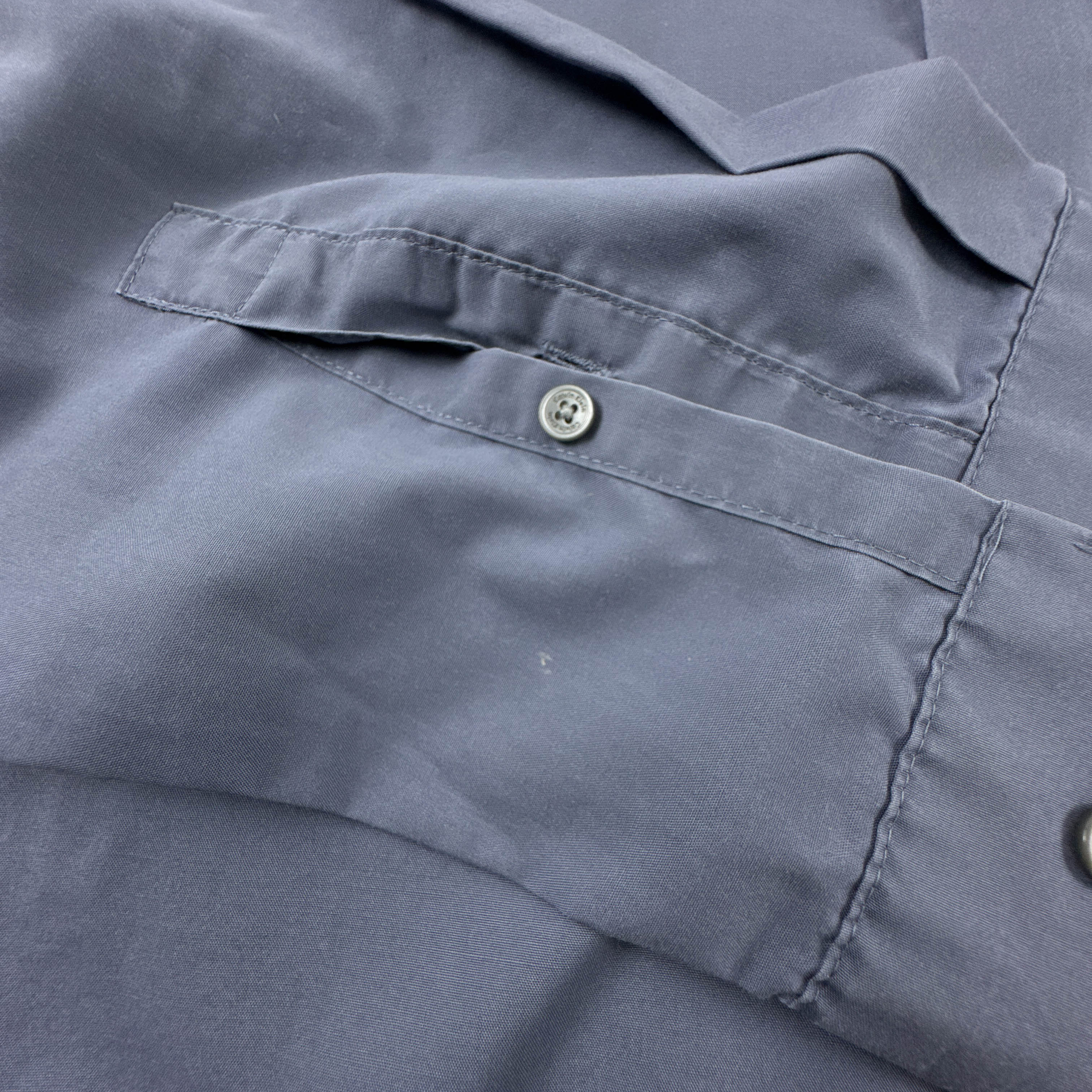 Camicia Calvin Klein azzurra a tinta unita in cotone - Taglia L uomo