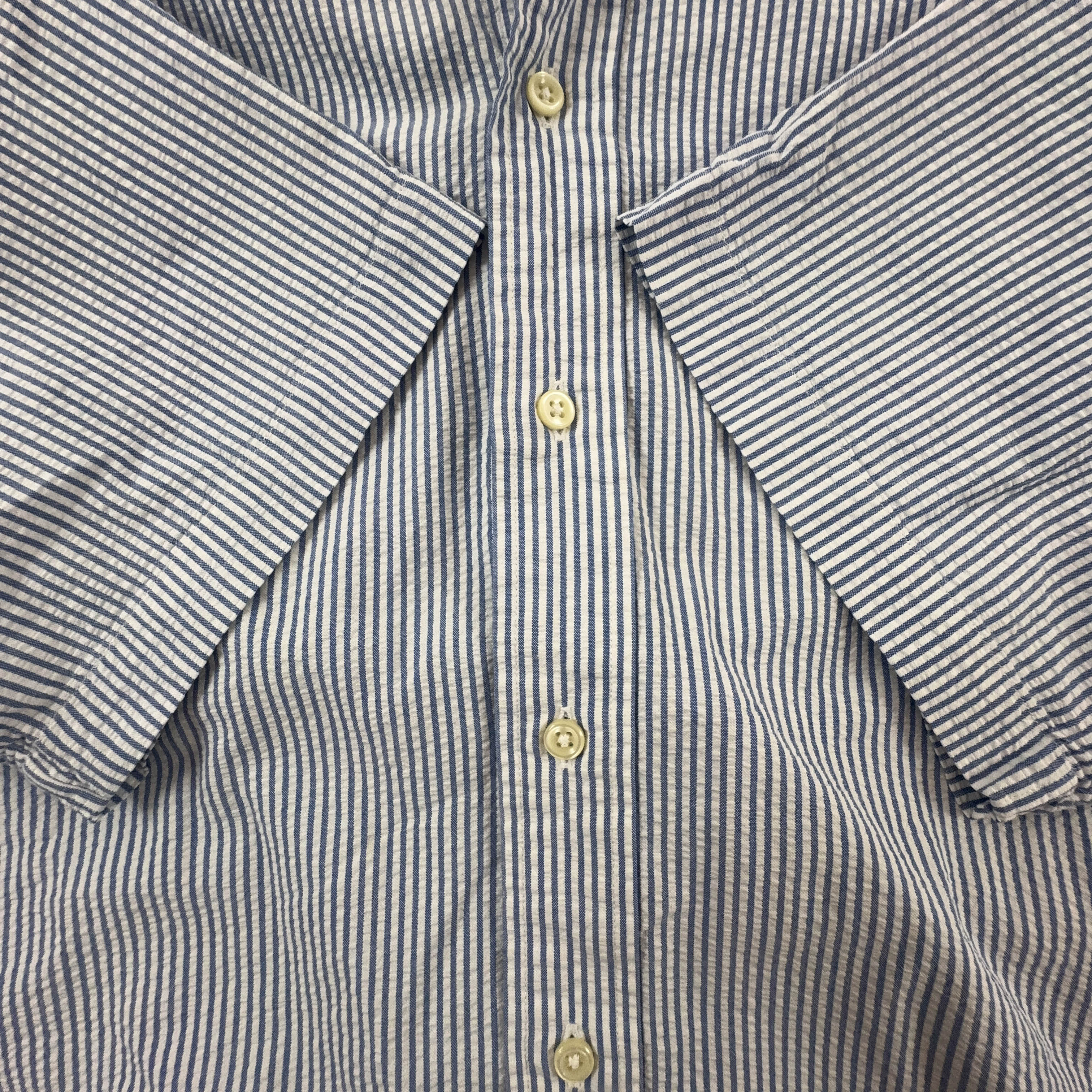 Camicia Ralph Lauren a righe blu e bianca custom fit in cotone - Taglia L uomo