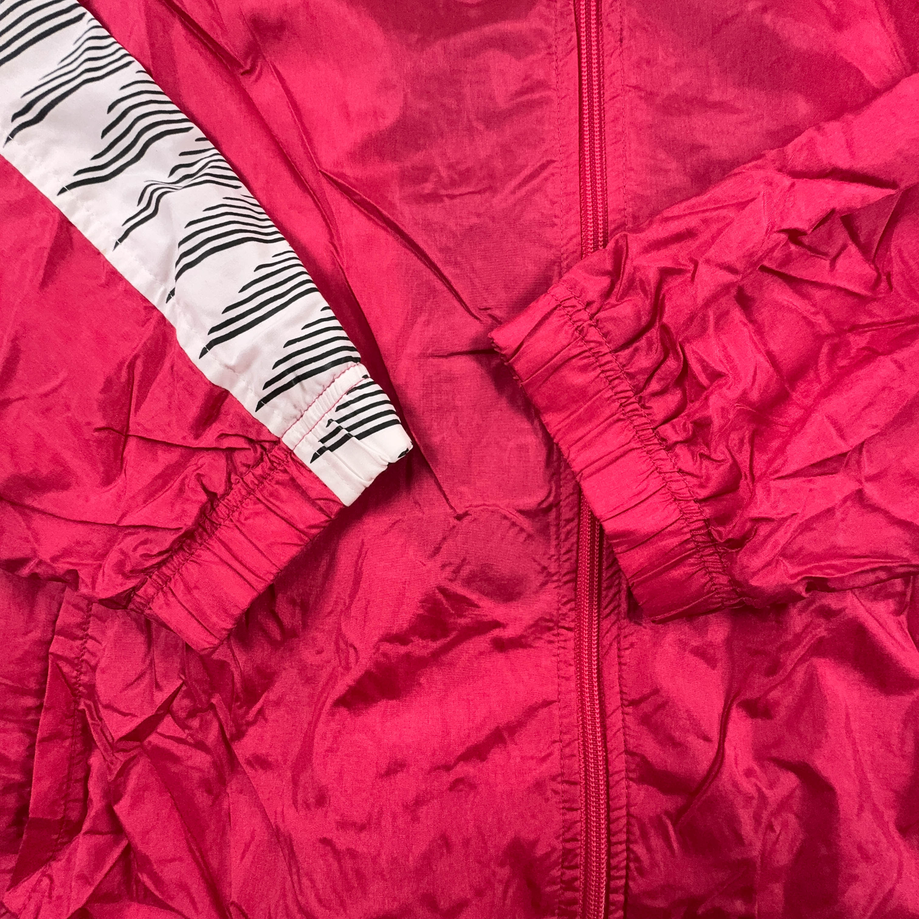 Giacca a vento Sergio Tacchini Vintage rossa e blu con zip anni 90 - Taglia 52 uomo