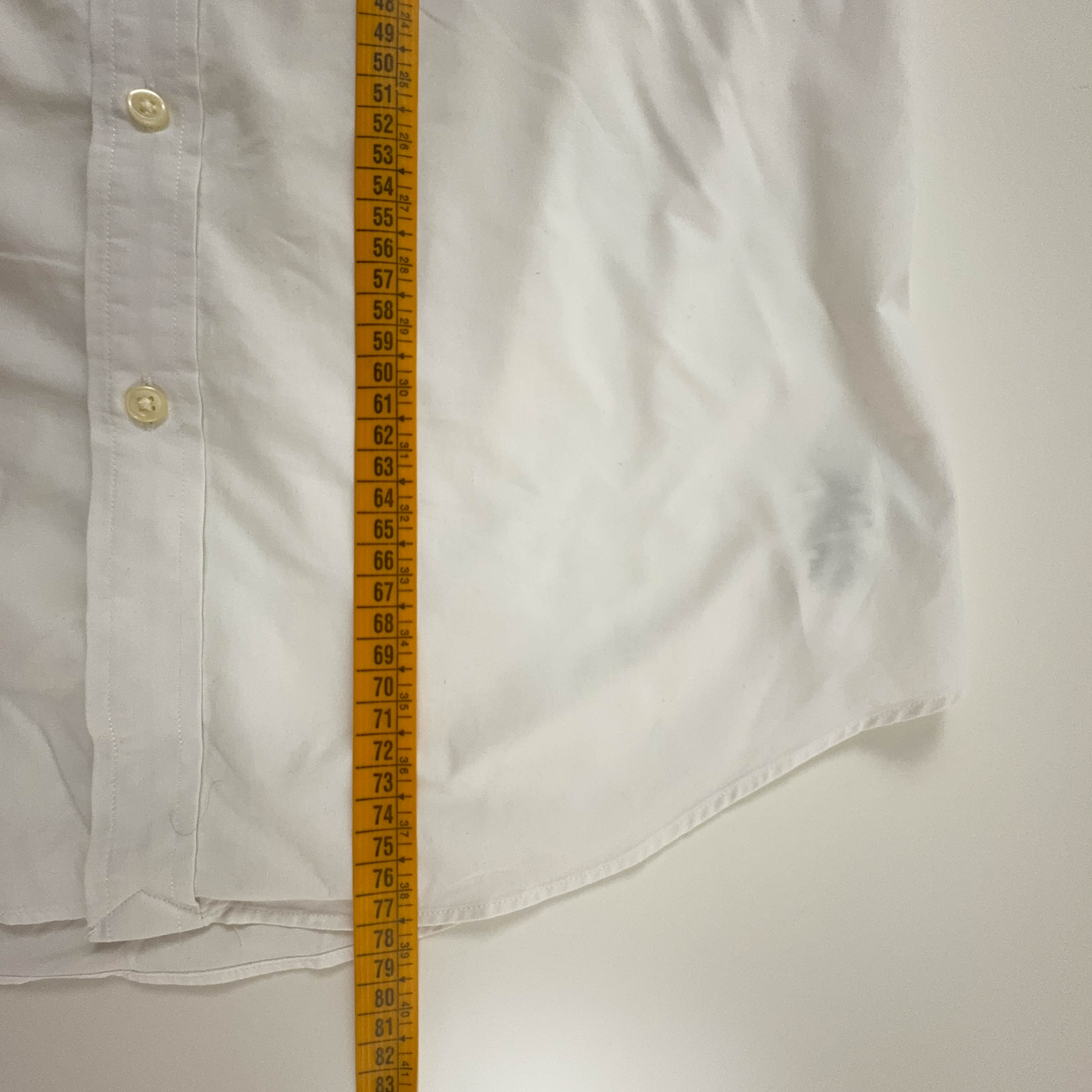 Camicia Ralph Lauren bianco panna a tinta unita slim fit performance - Taglia XL uomo