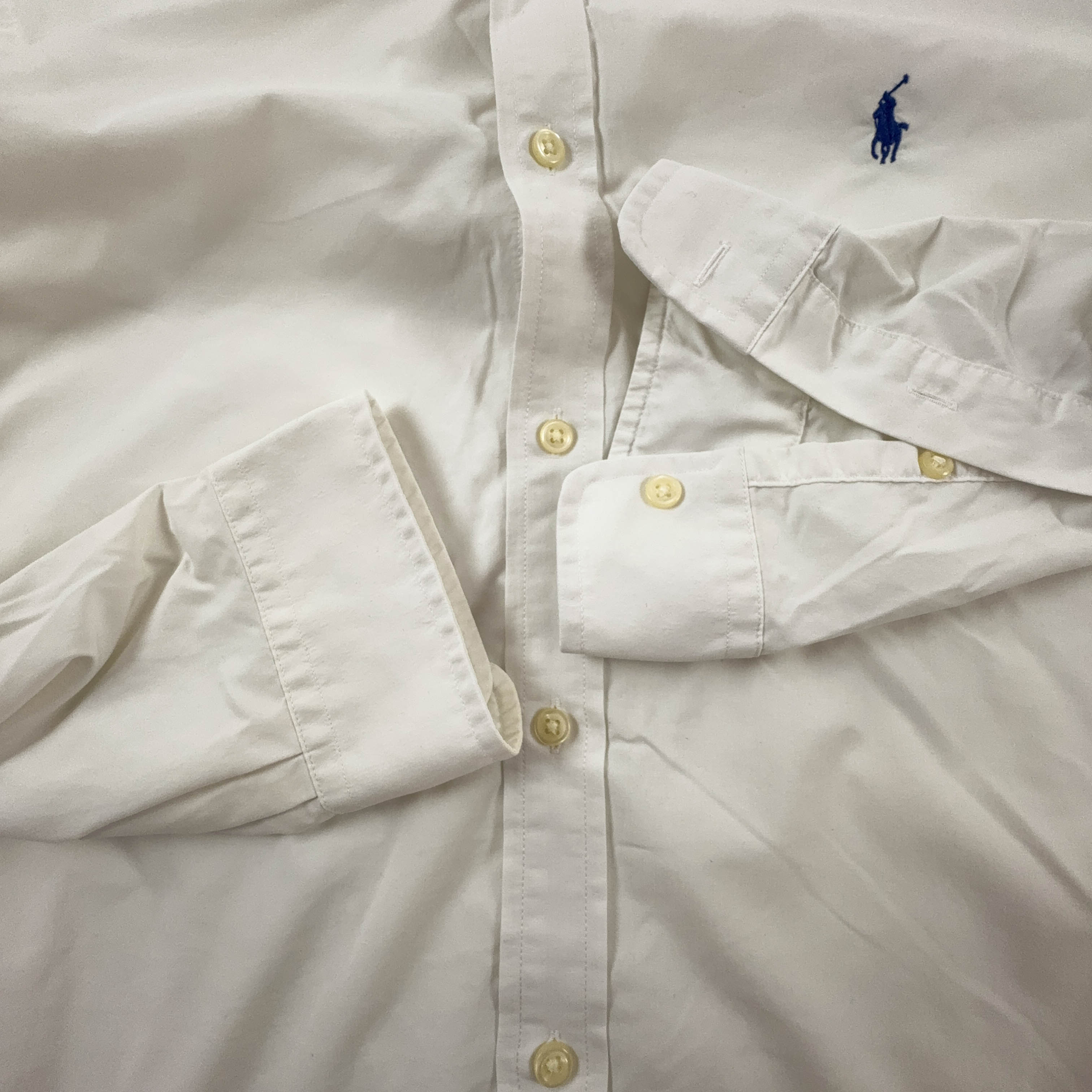 Camicia Ralph Lauren bianco panna a tinta unita slim fit performance - Taglia XL uomo