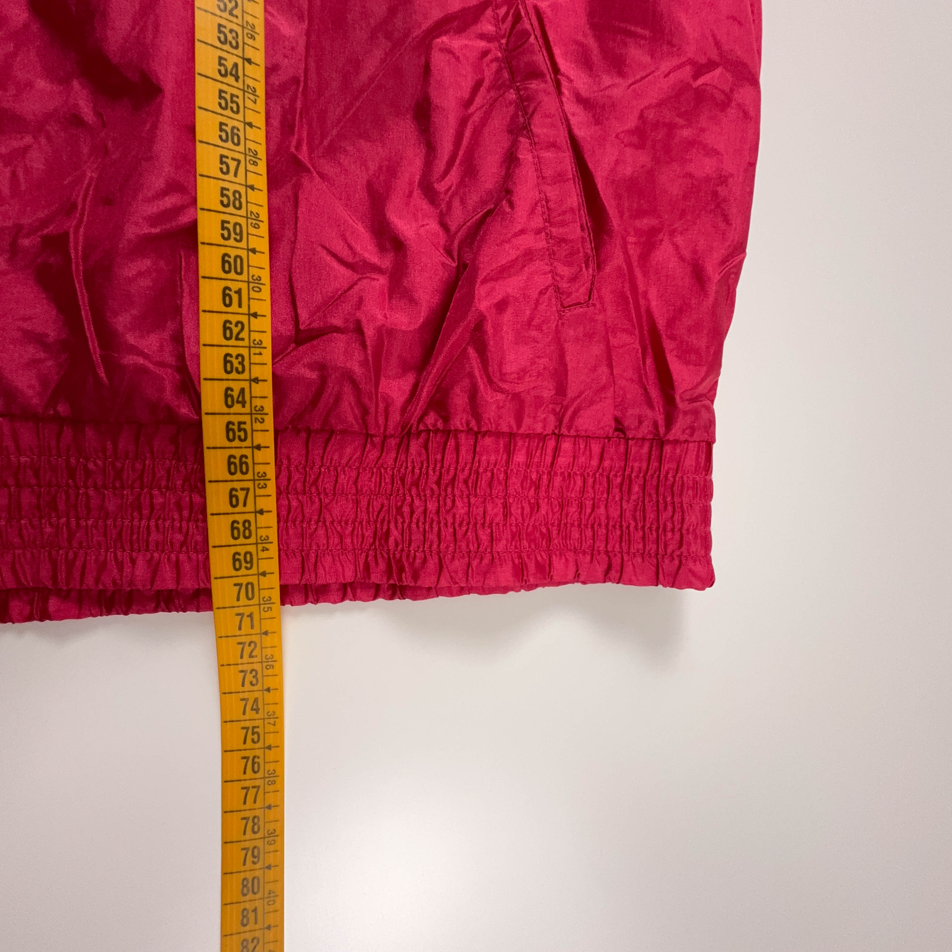 Giacca a vento Sergio Tacchini Vintage rossa e blu con zip anni 90 - Taglia 52 uomo