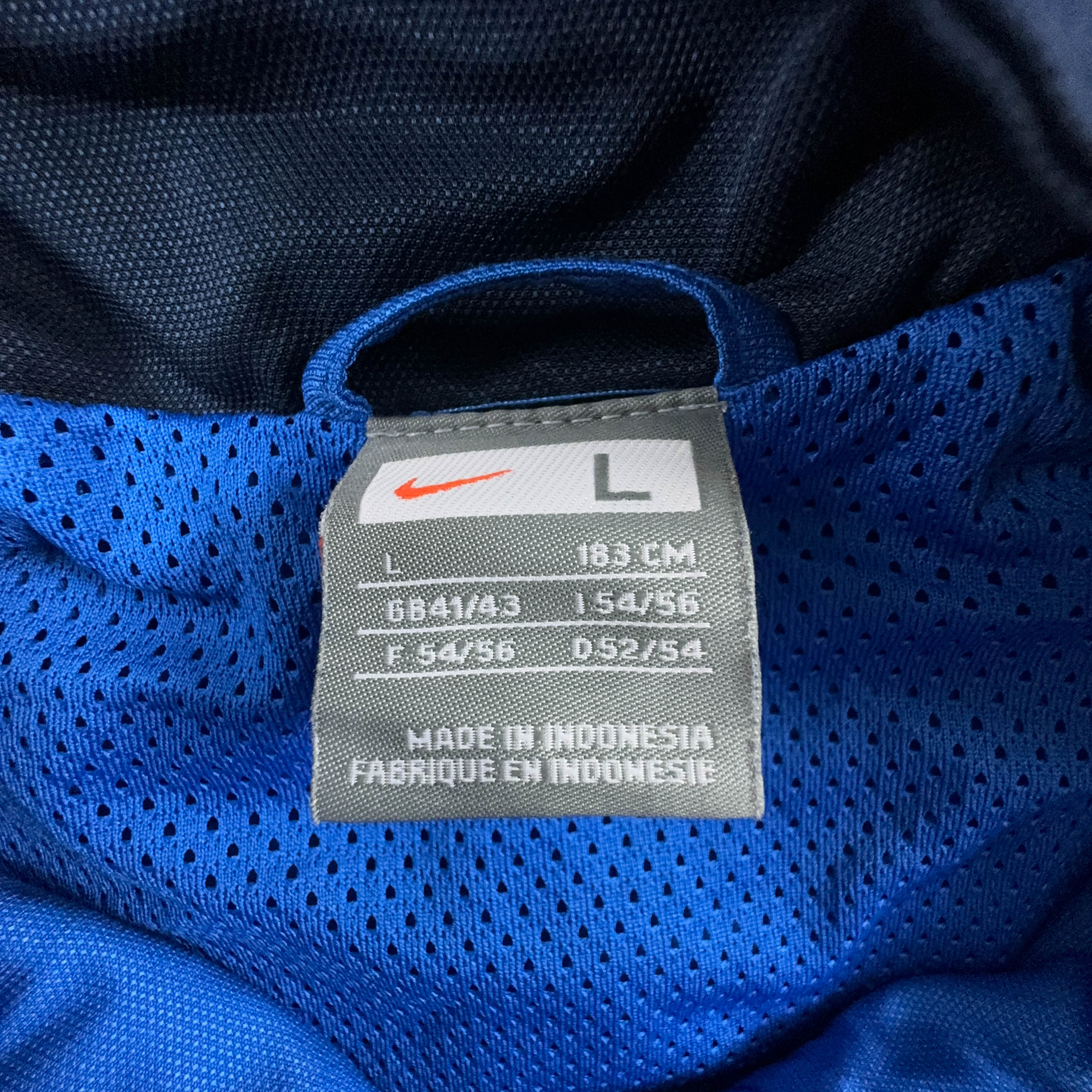 Giacca a vento Nike Vintage blu con zip anni 2000 - Taglia 183 uomo