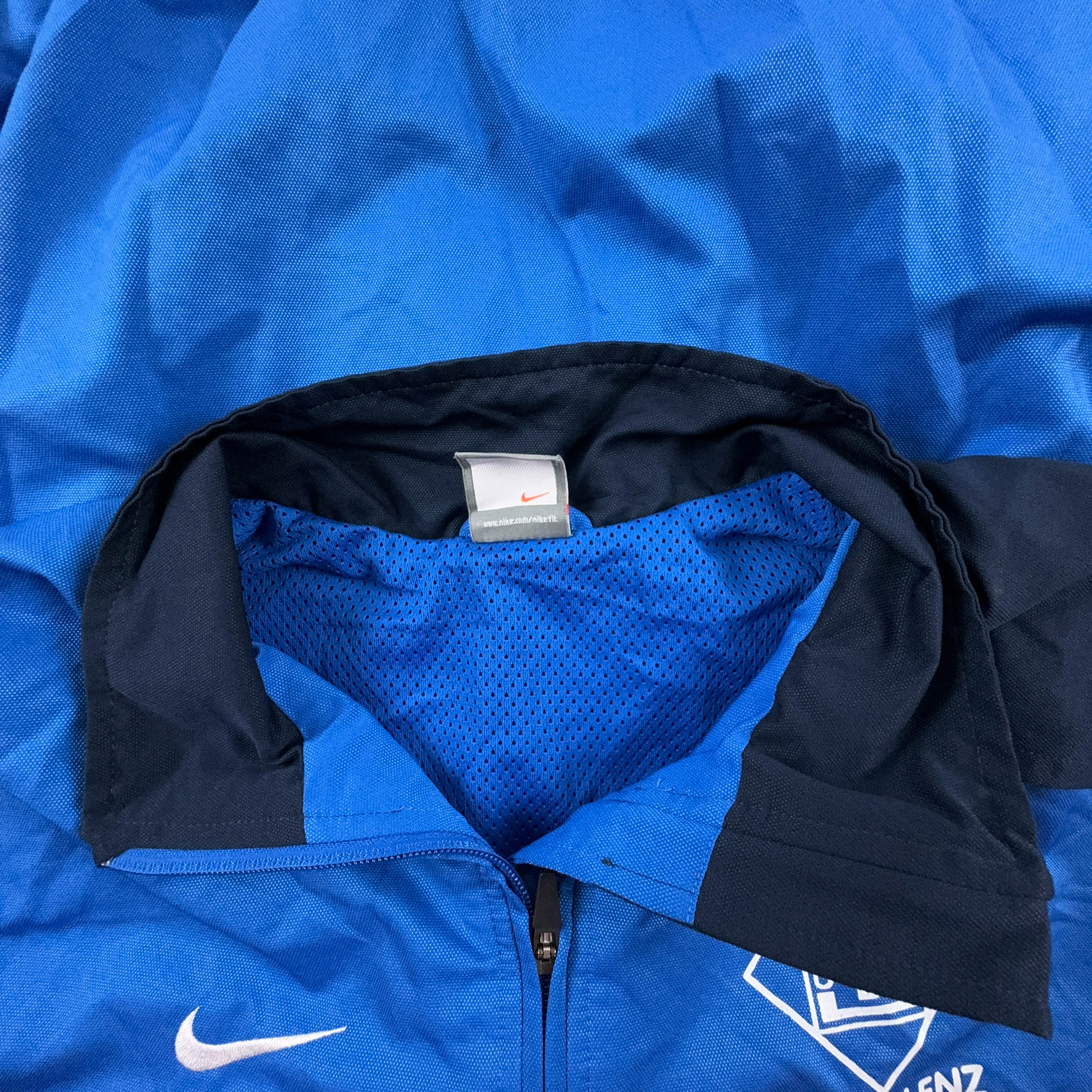 Giacca a vento Nike Vintage blu con zip anni 2000 - Taglia 183 uomo