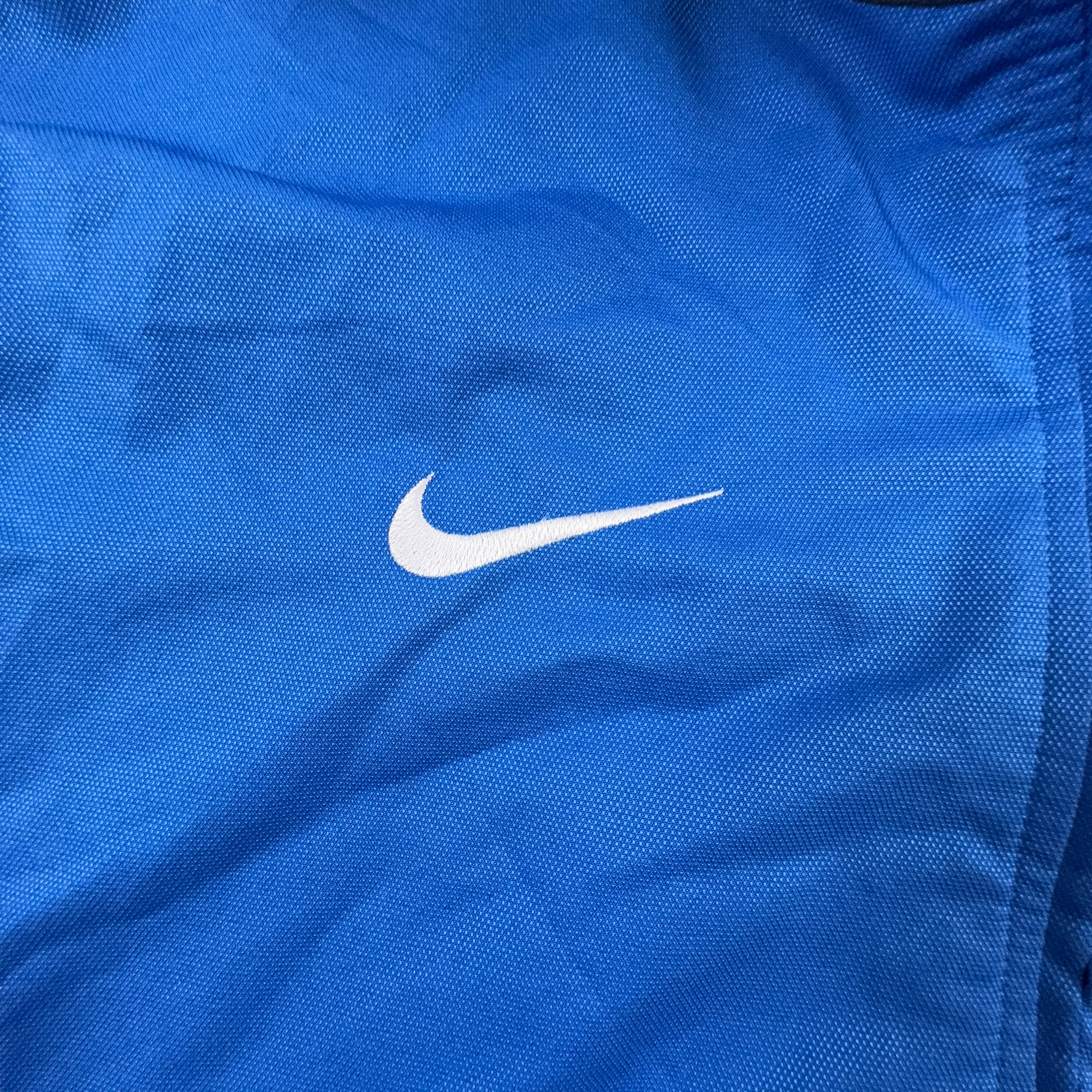 Giacca a vento Nike Vintage blu con zip anni 2000 - Taglia 183 uomo