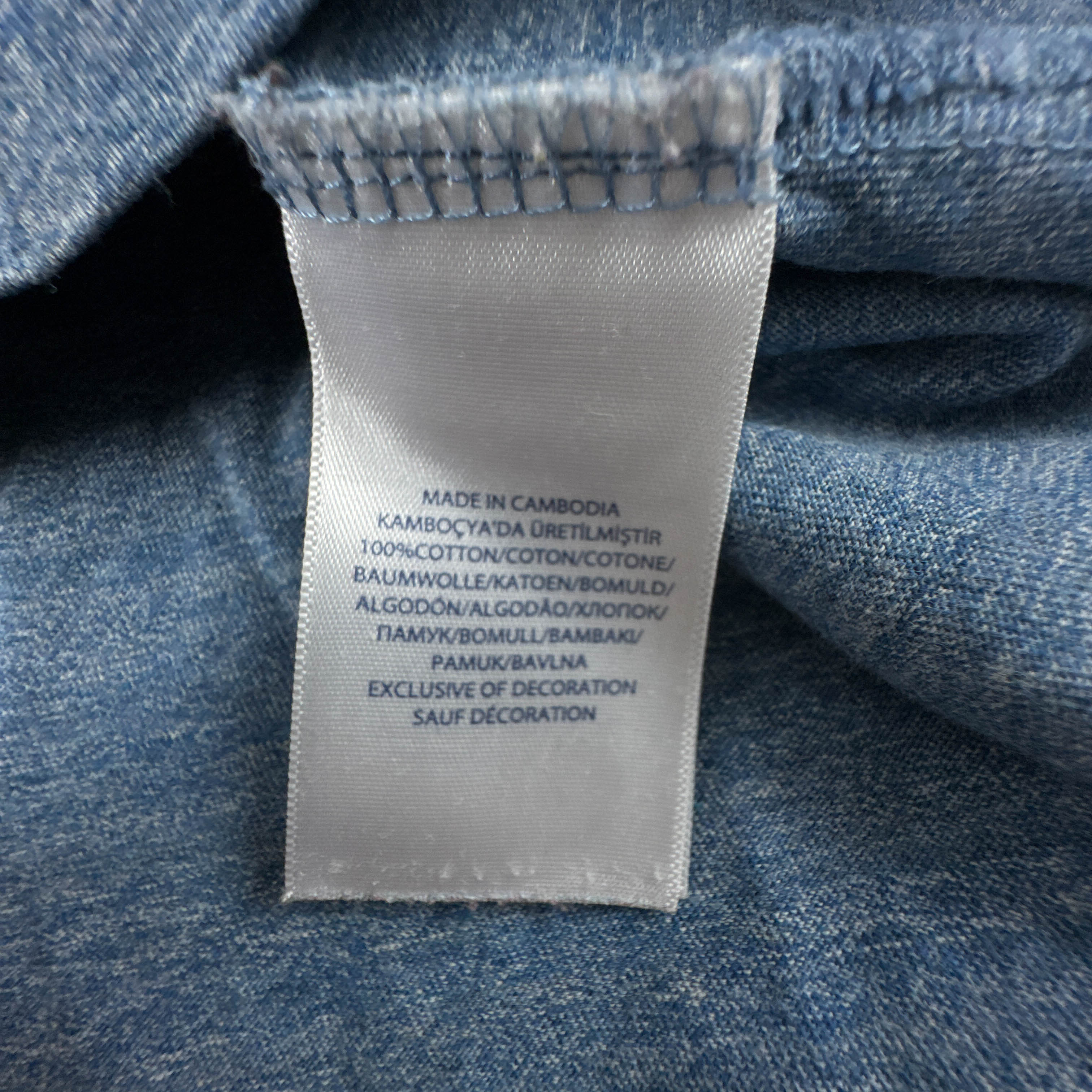 T shirt Ralph Lauren azzurra a tinta unita in cotone - Taglia M uomo