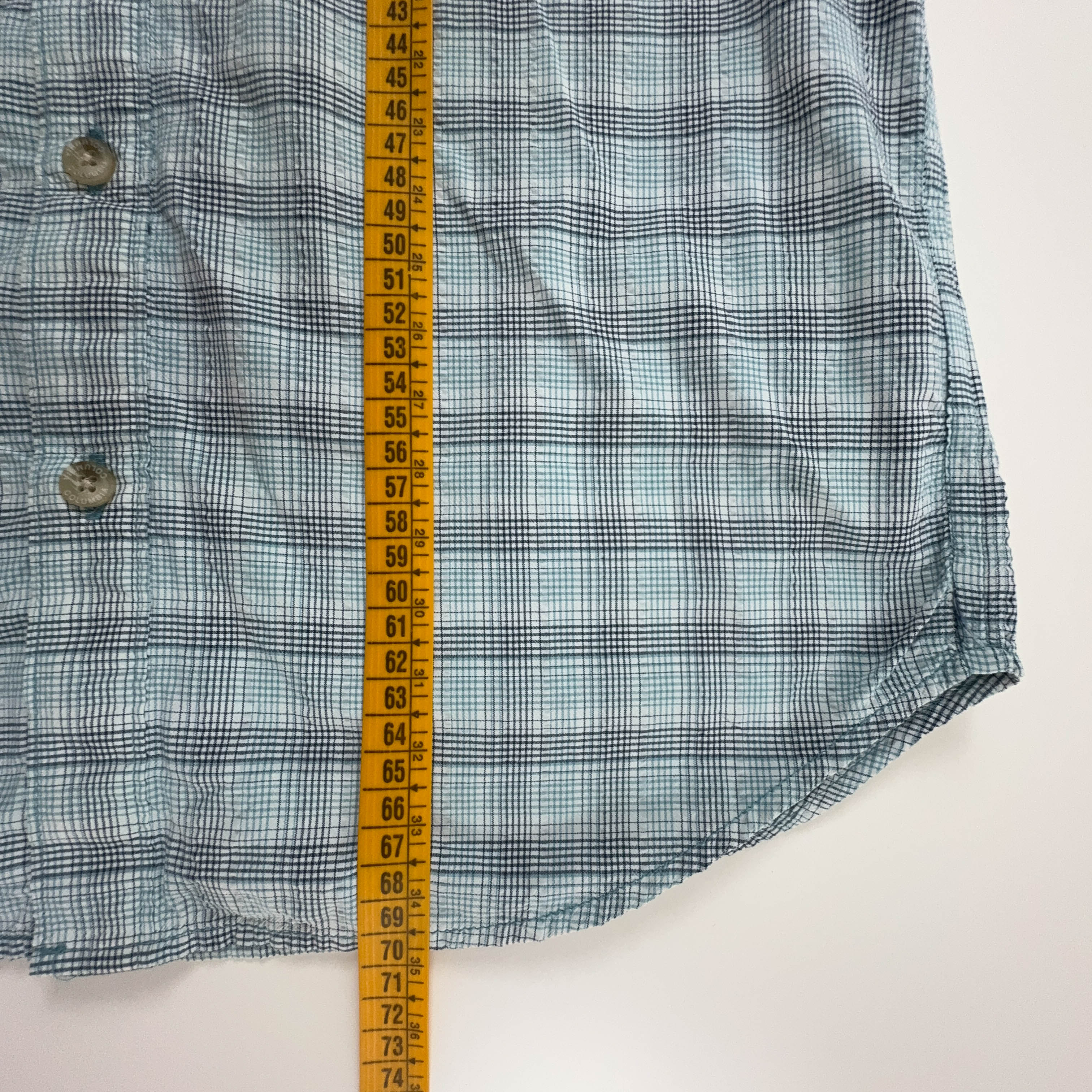 Camicia Columbia Titanium a quadri azzurra e bianca - Taglia S/M uomo