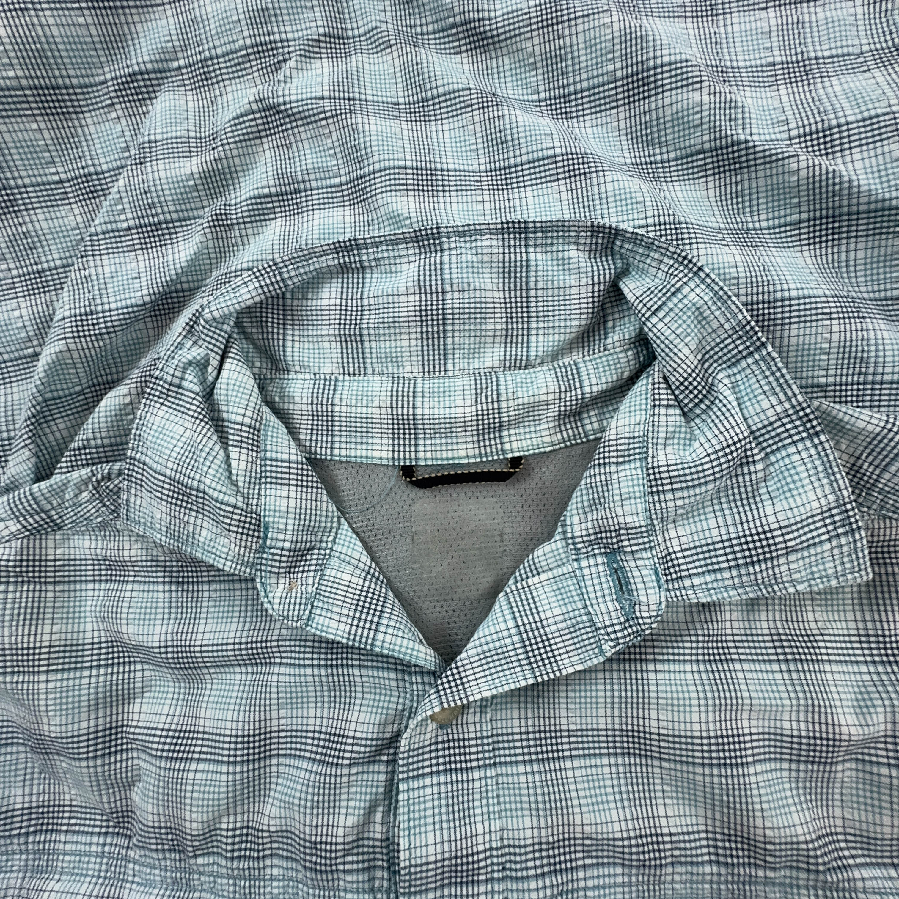Camicia Columbia Titanium a quadri azzurra e bianca - Taglia S/M uomo