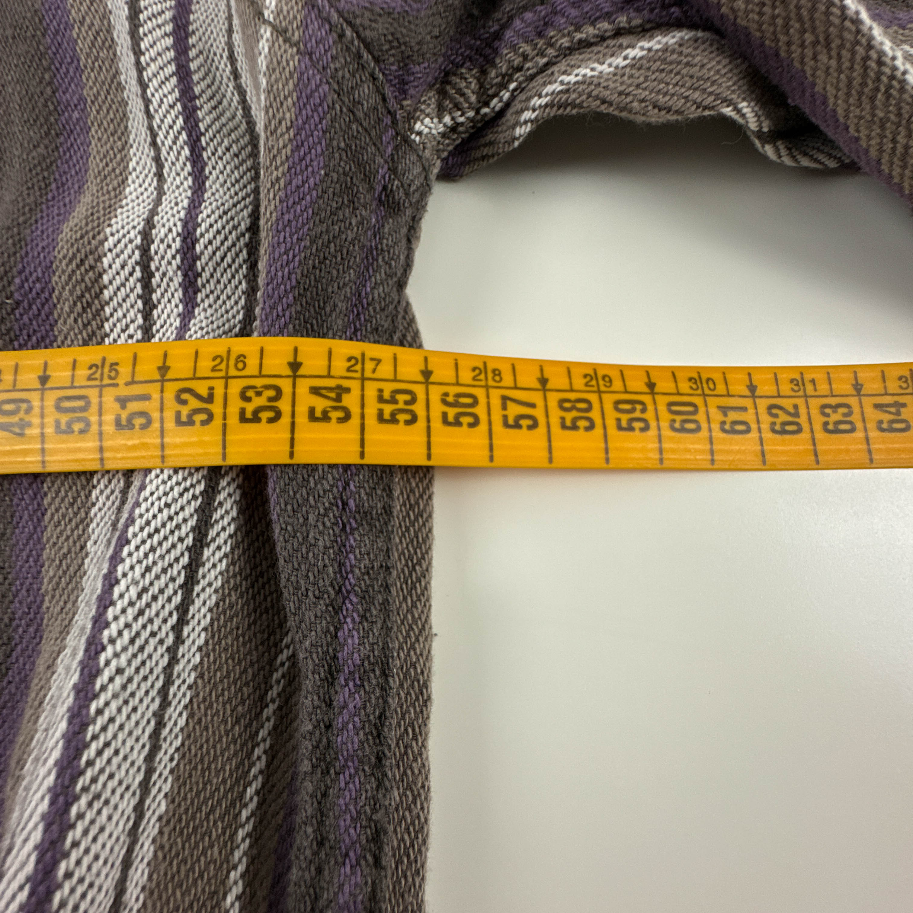 Camicia Levi's Vintage marrone e bianca a righe anni 80 90 - Taglia M/L uomo