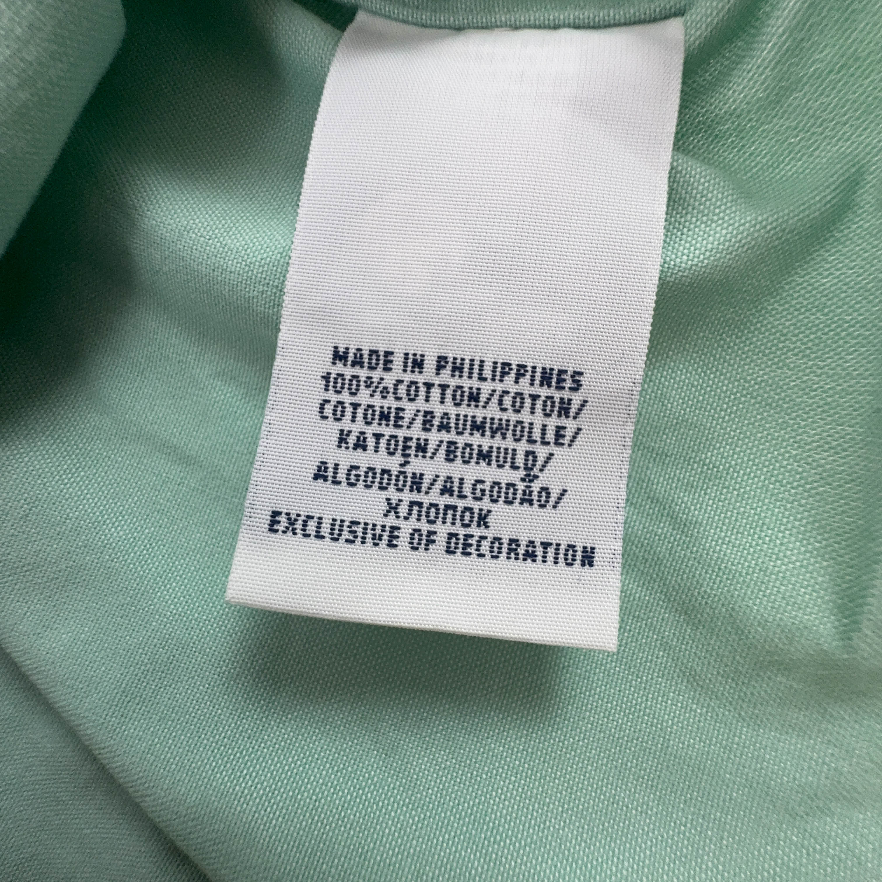 Camicia Ralph Lauren verde chiara a tinta unita in cotone - Taglia S uomo