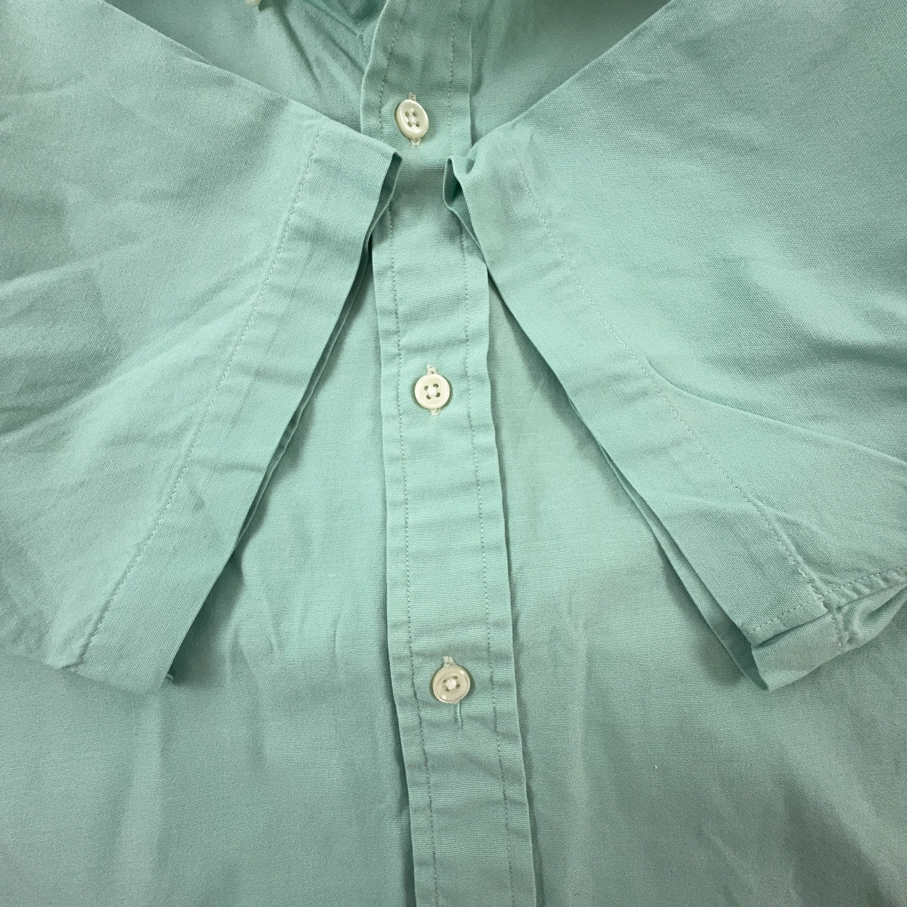 Camicia Ralph Lauren verde chiara a tinta unita in cotone - Taglia S uomo
