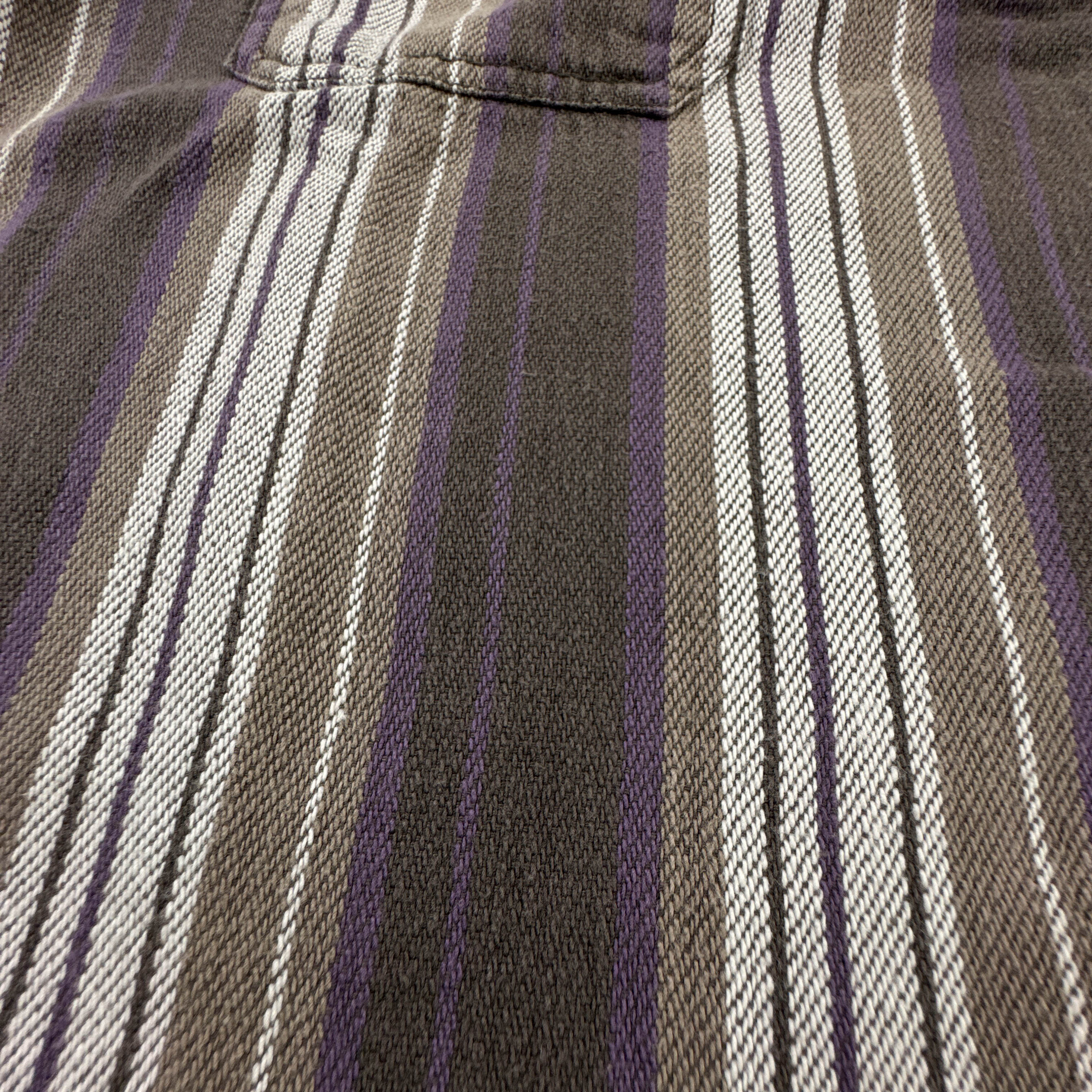 Camicia Levi's Vintage marrone e bianca a righe anni 80 90 - Taglia M/L uomo