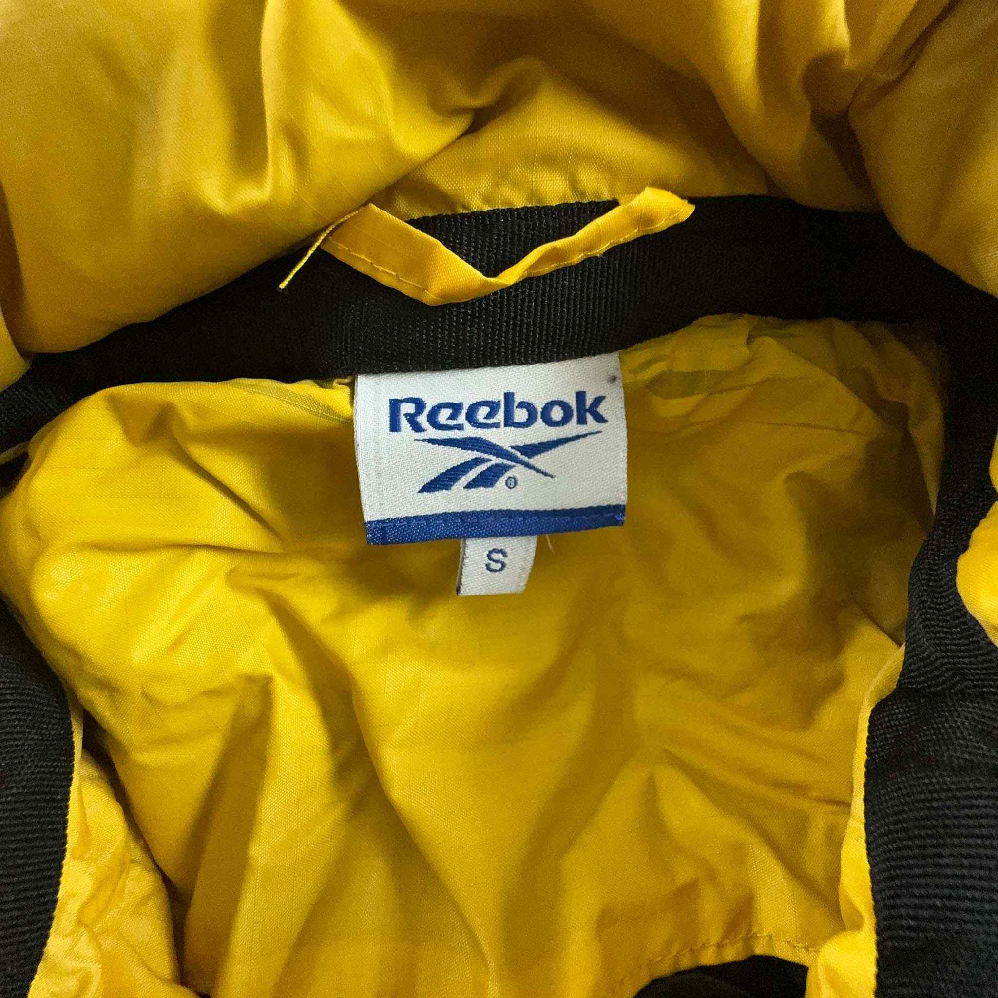 Piumino Reebok Vintage giallo e nero pesante - Taglia S/M uomo