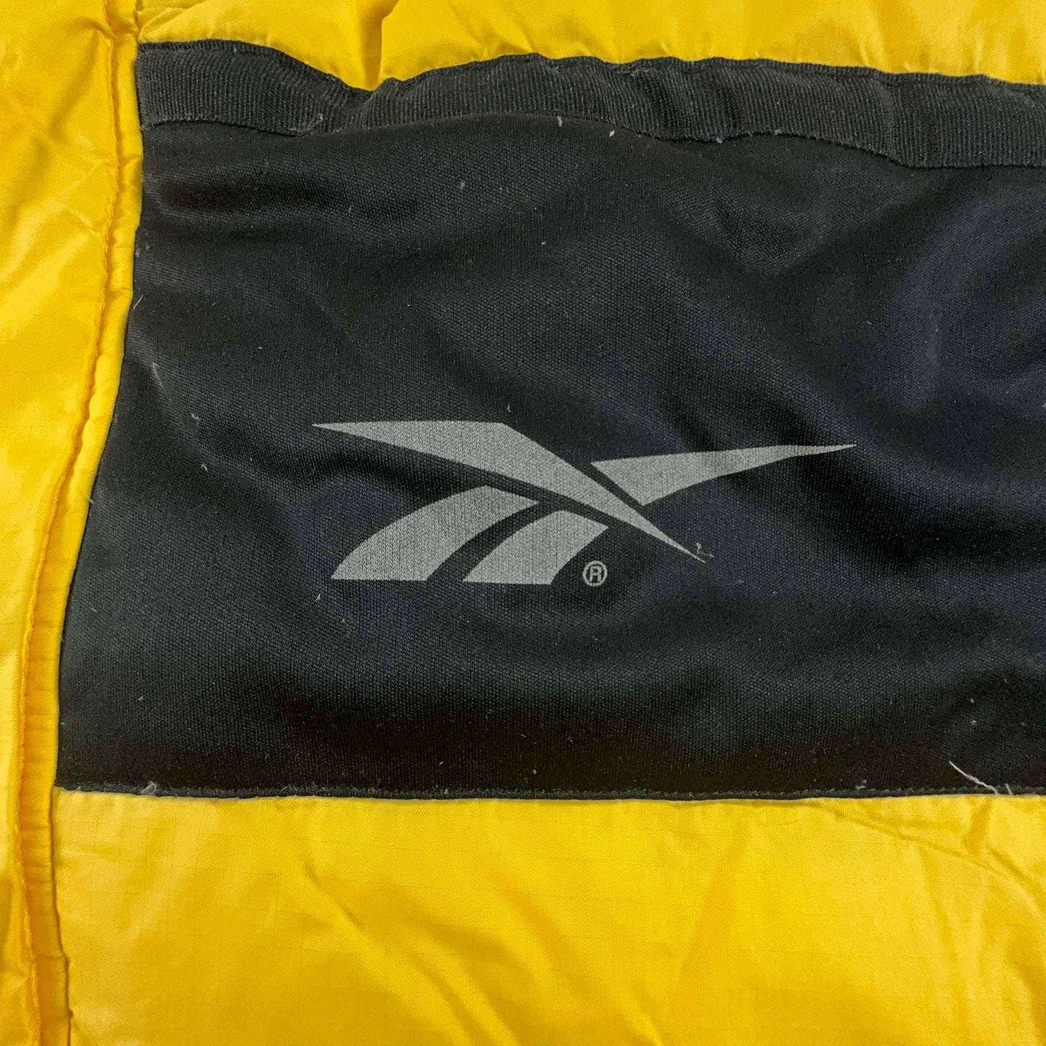 Piumino Reebok Vintage giallo e nero pesante - Taglia S/M uomo