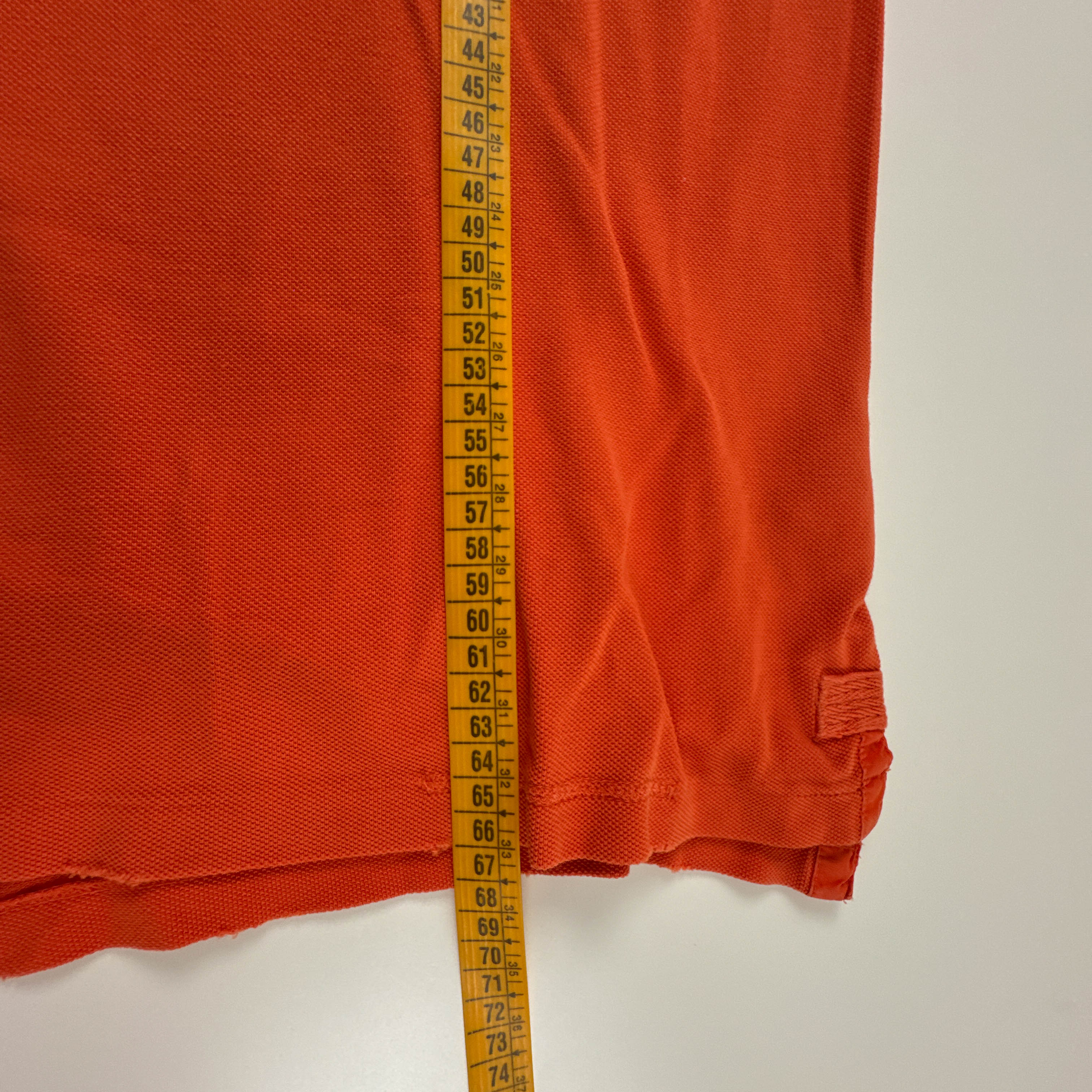 Polo Ralph Lauren arancione a tinta unita in cotone slim fit - Taglia S/M uomo
