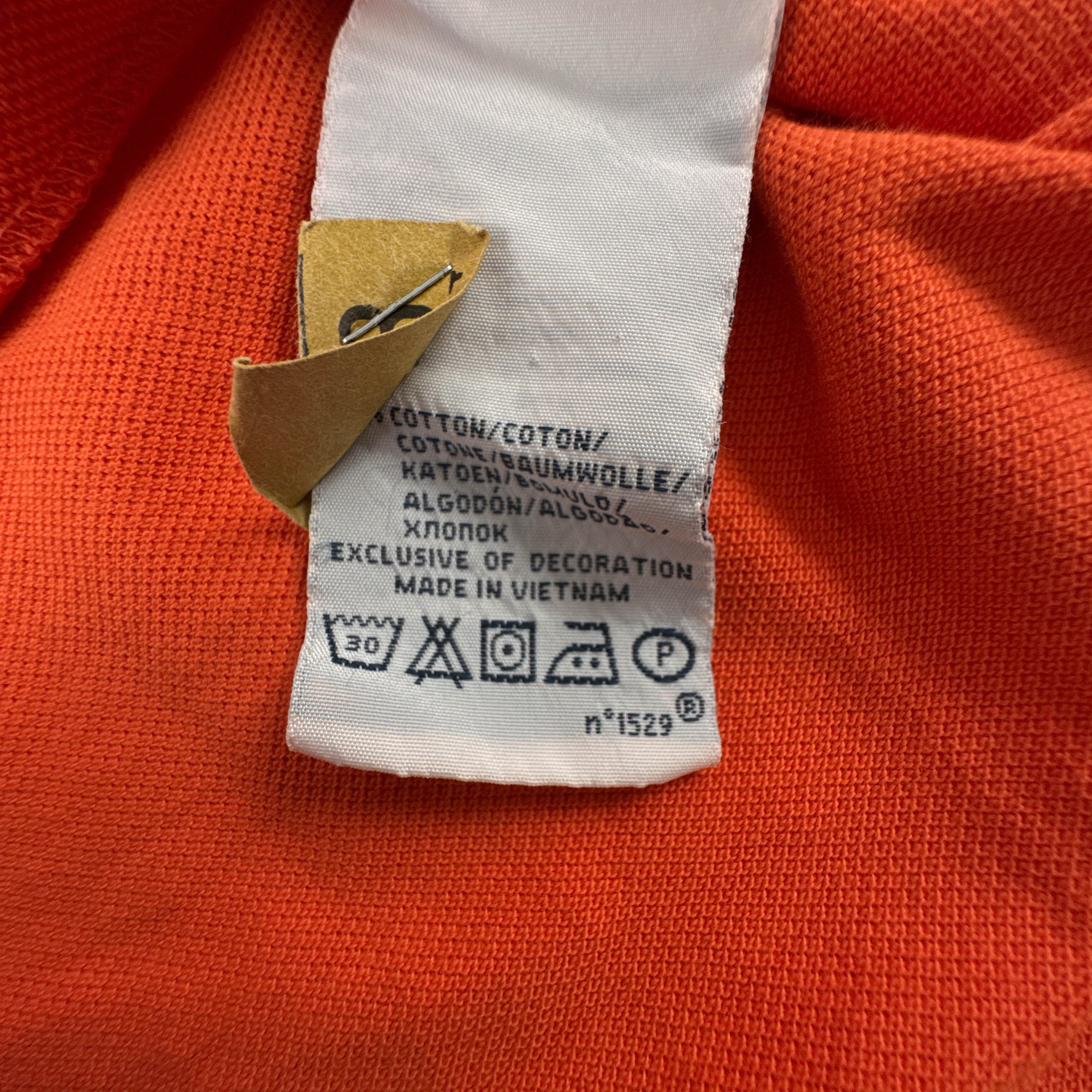 Polo Ralph Lauren arancione a tinta unita in cotone slim fit - Taglia S/M uomo
