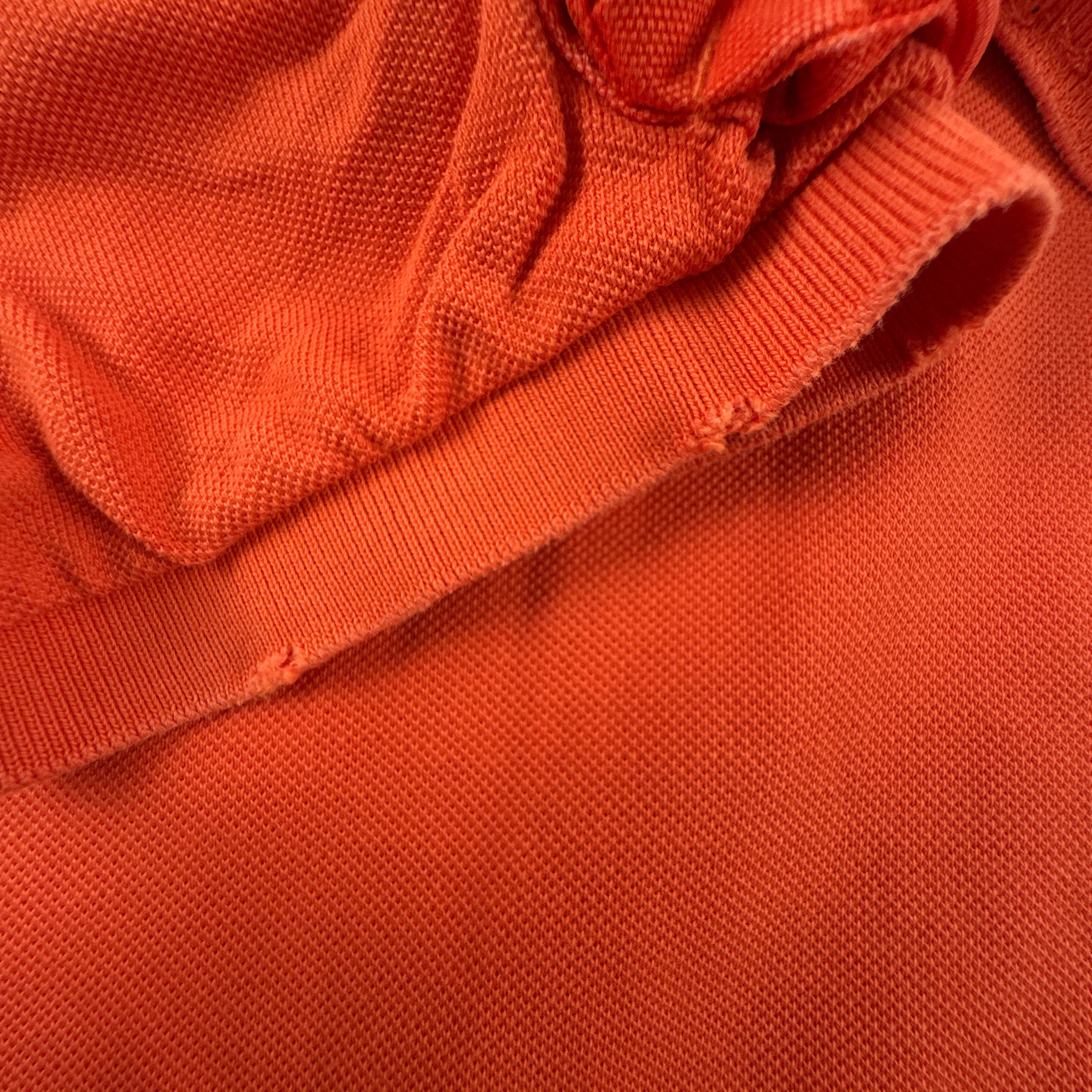 Polo Ralph Lauren arancione a tinta unita in cotone slim fit - Taglia S/M uomo