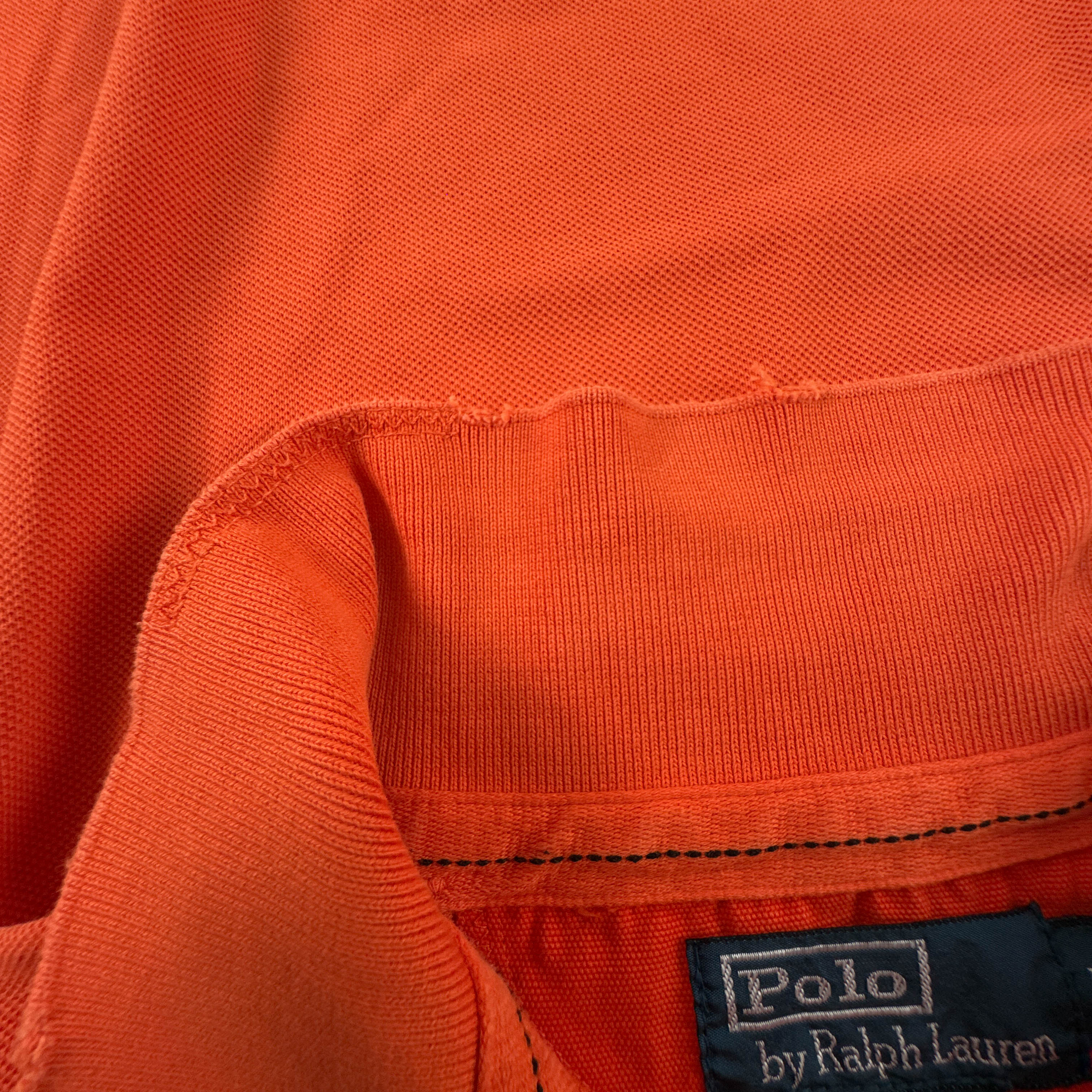 Polo Ralph Lauren arancione a tinta unita in cotone slim fit - Taglia S/M uomo