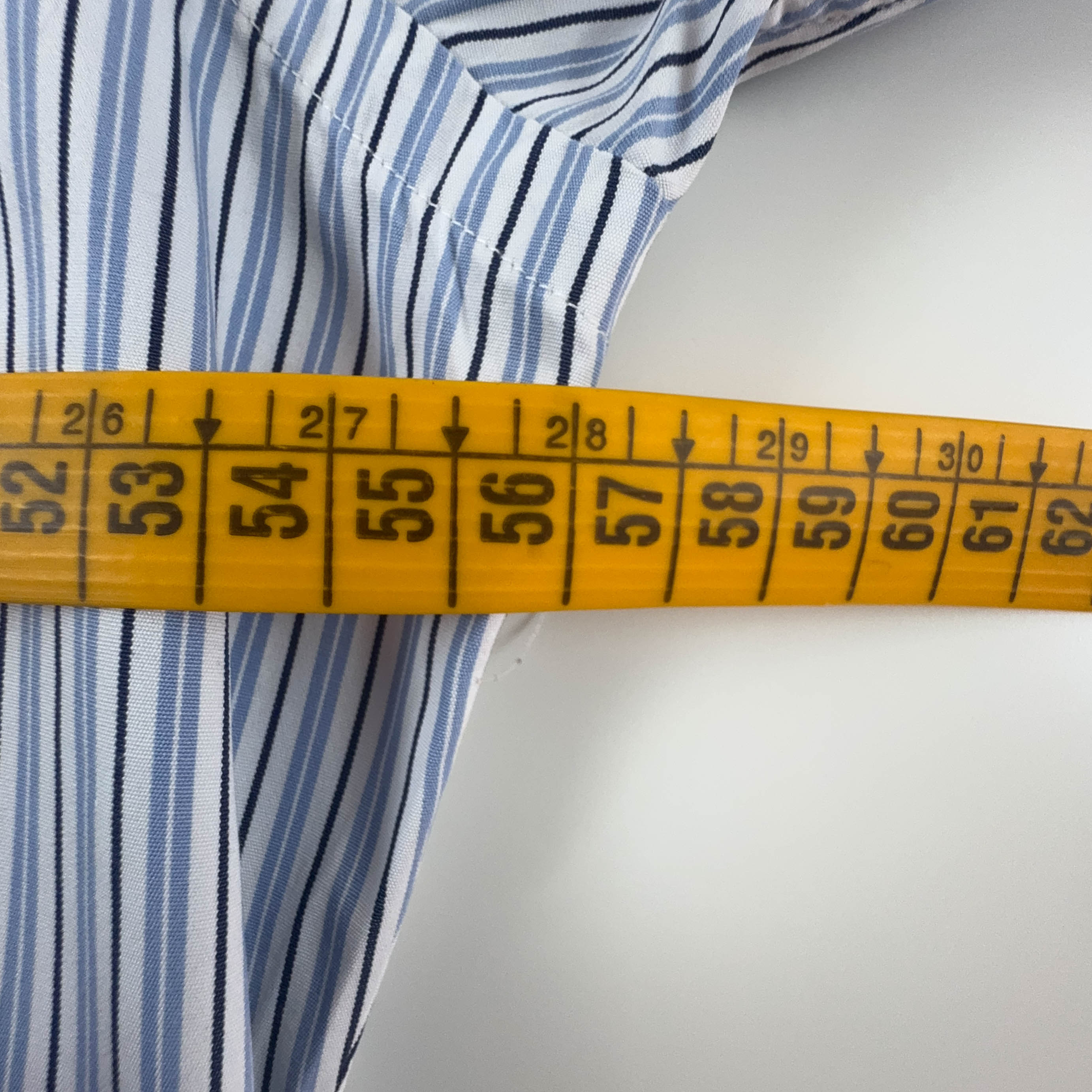 Camicia Ralph Lauren a righe azzurra e bianca custom fit in cotone - taglia 16 - 35 uomo