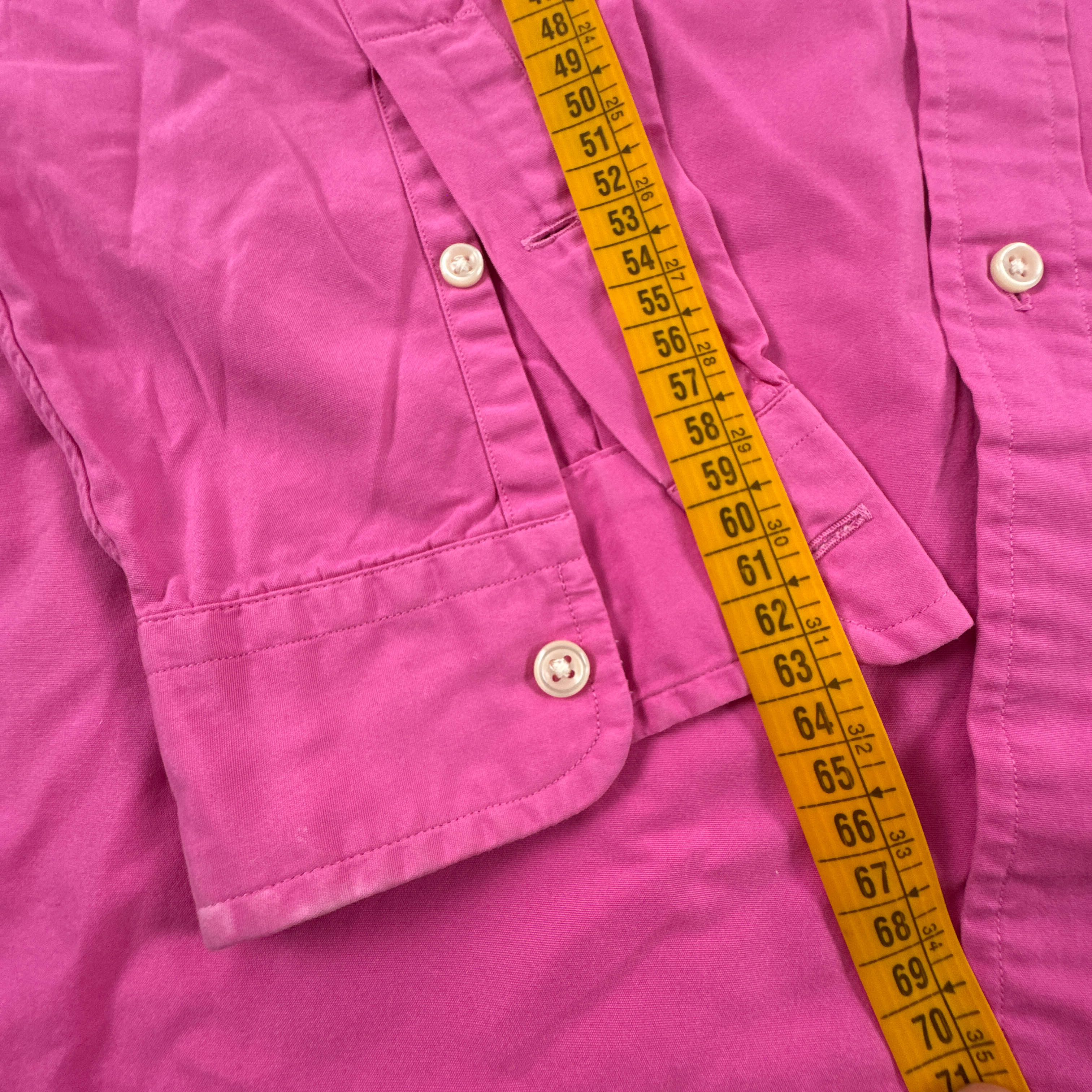 Camicia Ralph Lauren rosa a tinta unita in cotone - Taglia XL uomo