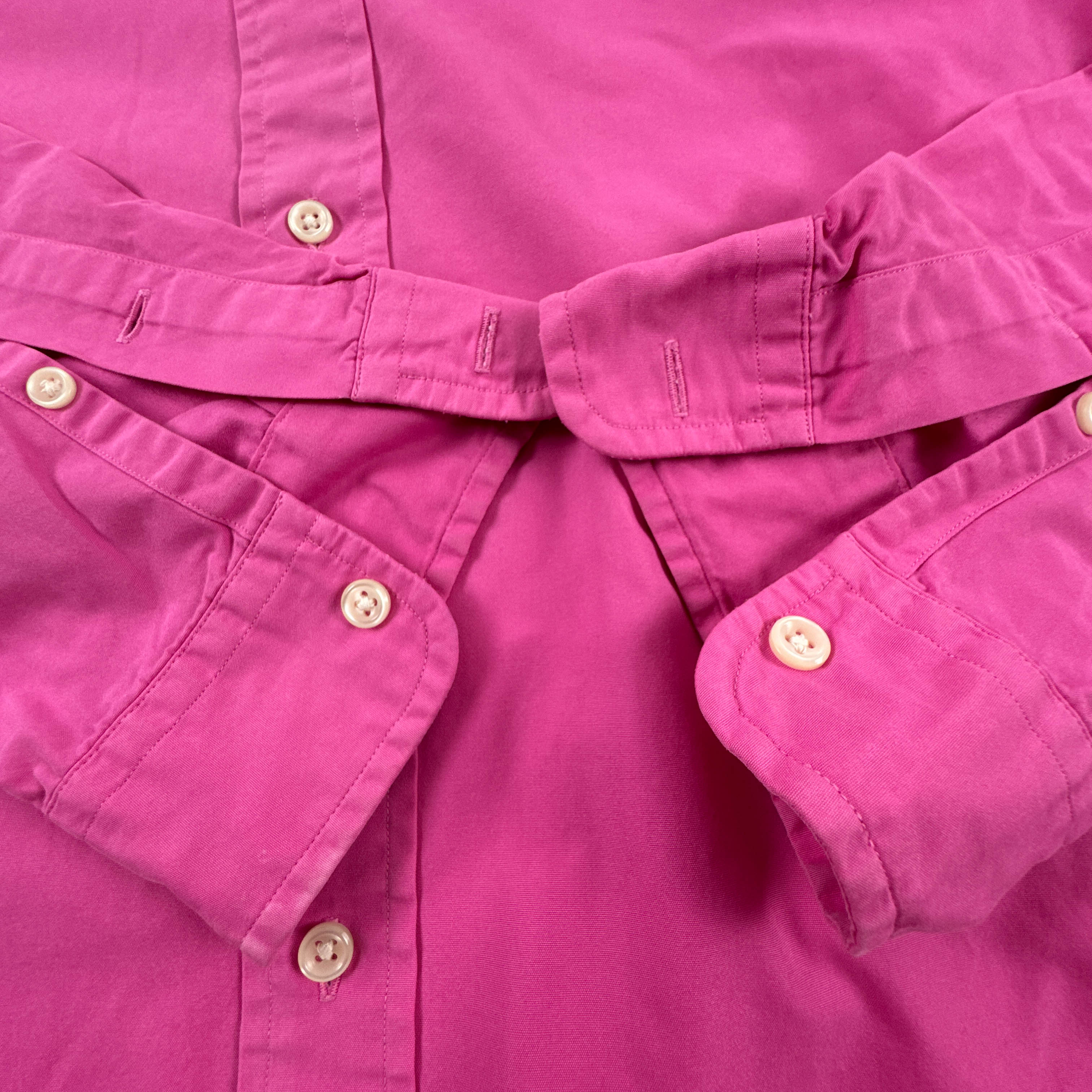 Camicia Ralph Lauren rosa a tinta unita in cotone - Taglia XL uomo