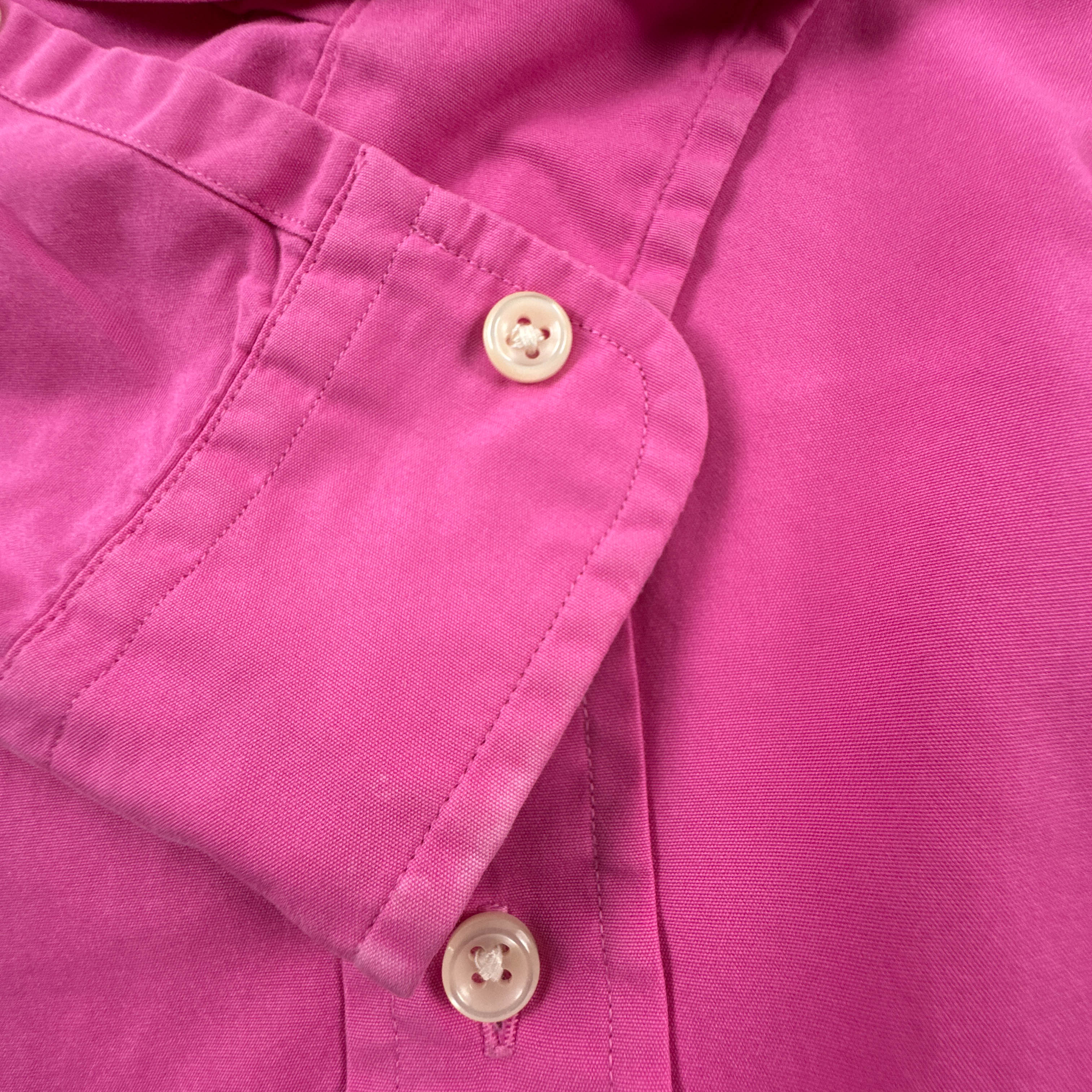 Camicia Ralph Lauren rosa a tinta unita in cotone - Taglia XL uomo
