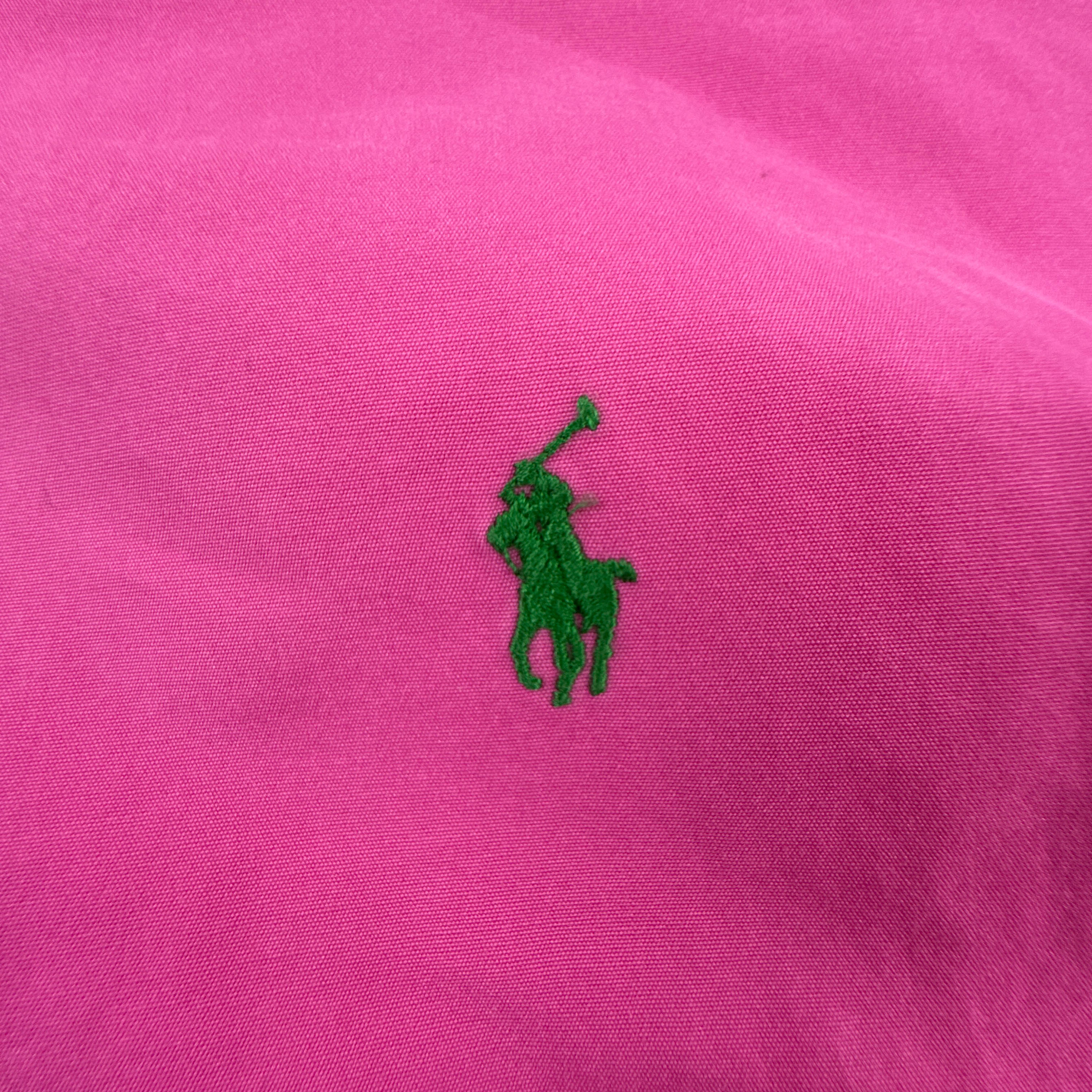 Camicia Ralph Lauren rosa a tinta unita in cotone - Taglia XL uomo
