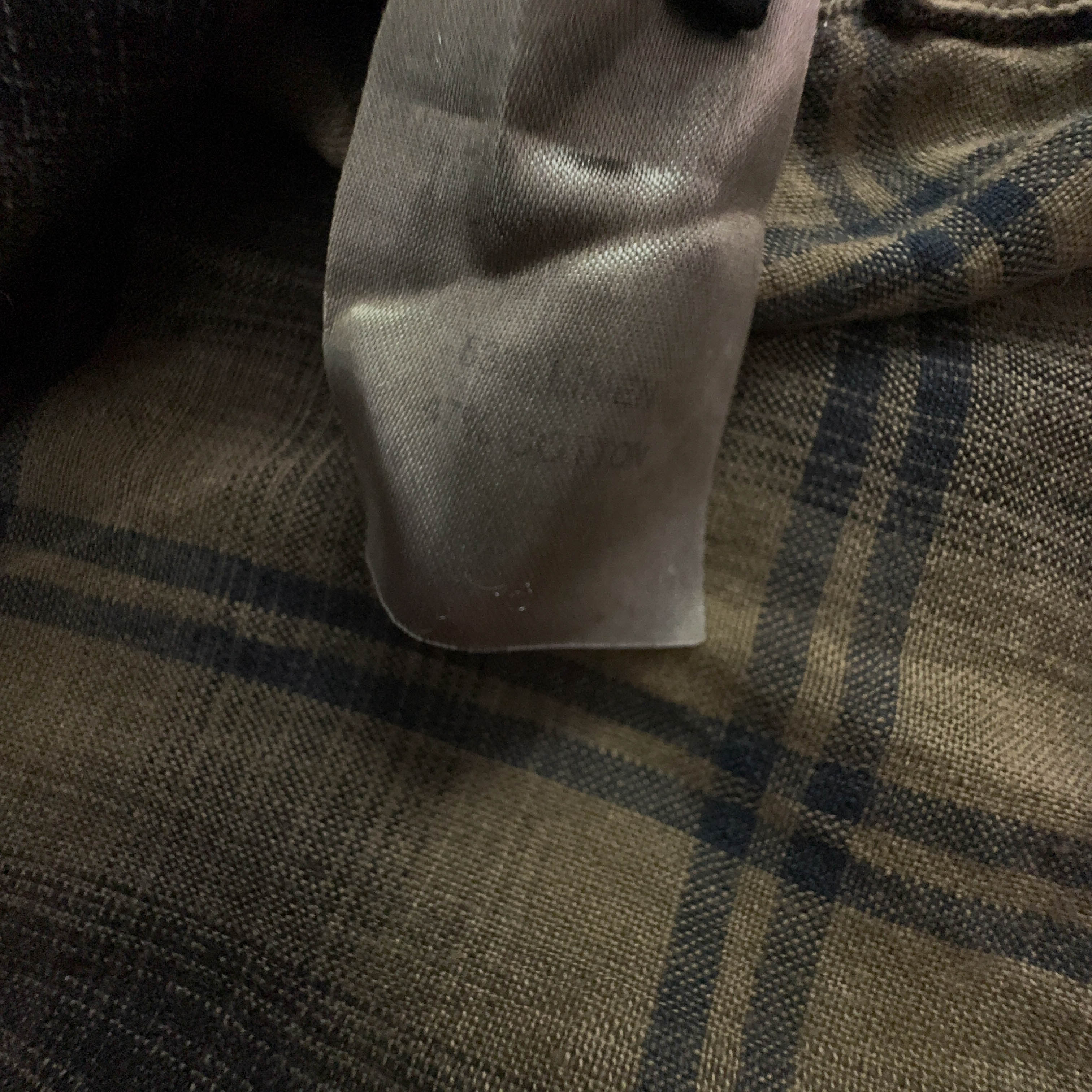 Camicia Napapijri a quadri marrone in cotone e lino - Taglia L uomo