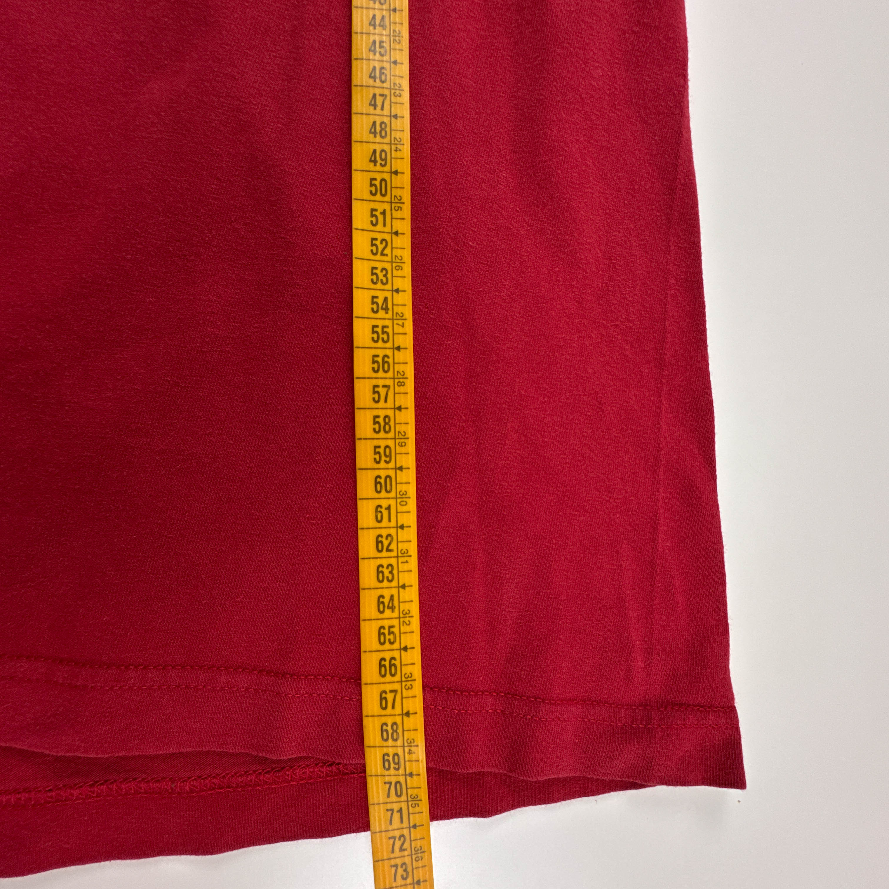 T Shirt Adidas Vintage Huskers Footaball rossa a girocollo anni 00 - Taglia M uomo