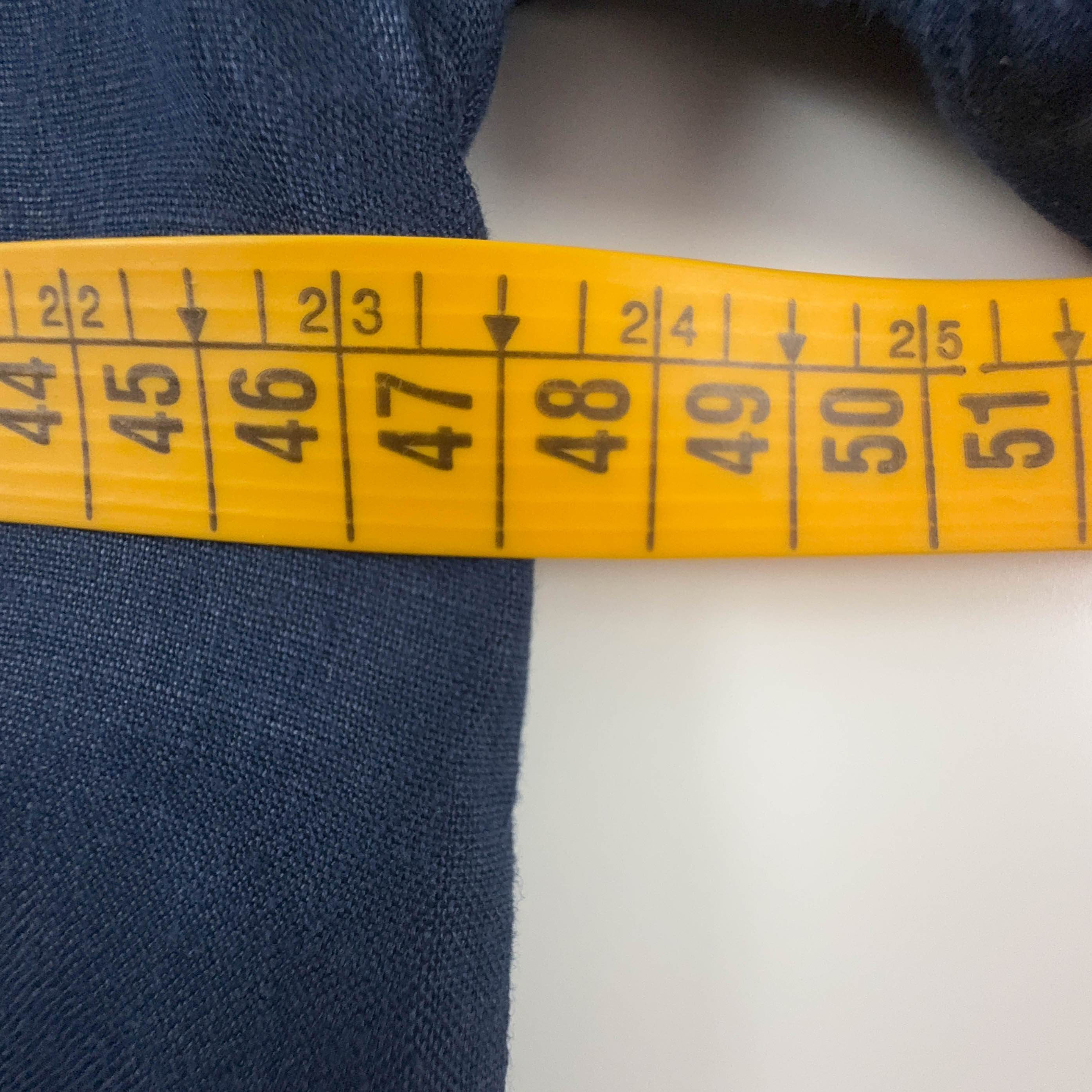 Camicia Ralph Lauren blu scura a tinta unita 100% lino - Taglia XS uomo