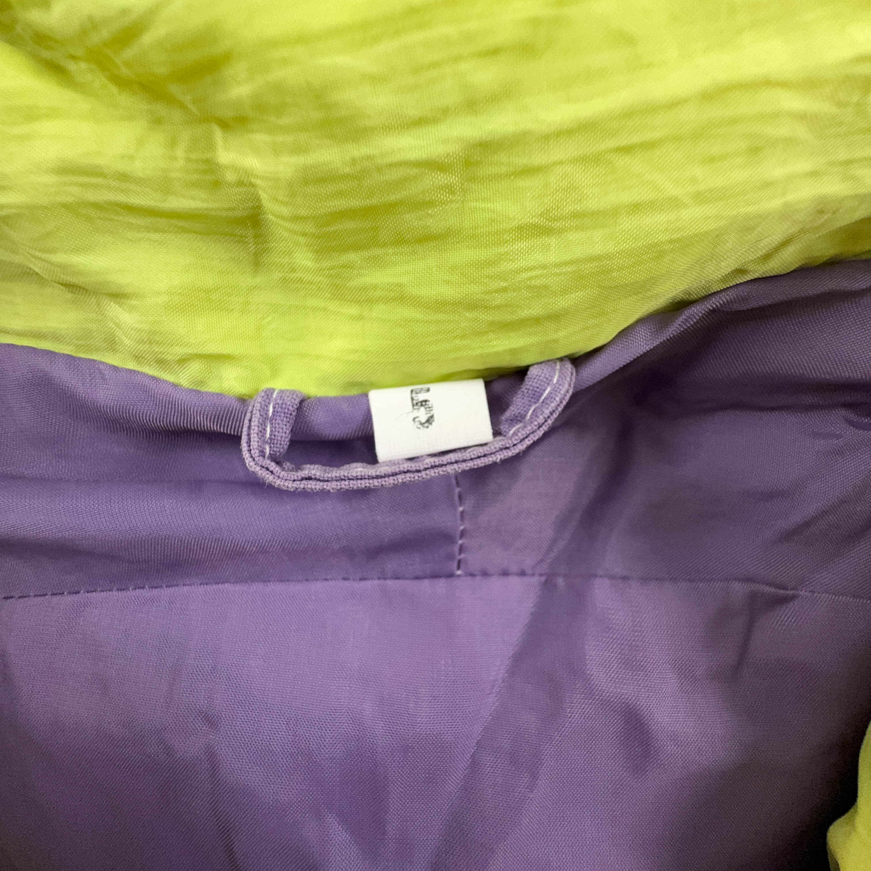 Giacca a vento Vintage viola con mezza zip anni 80 90 - Taglia 5 uomo
