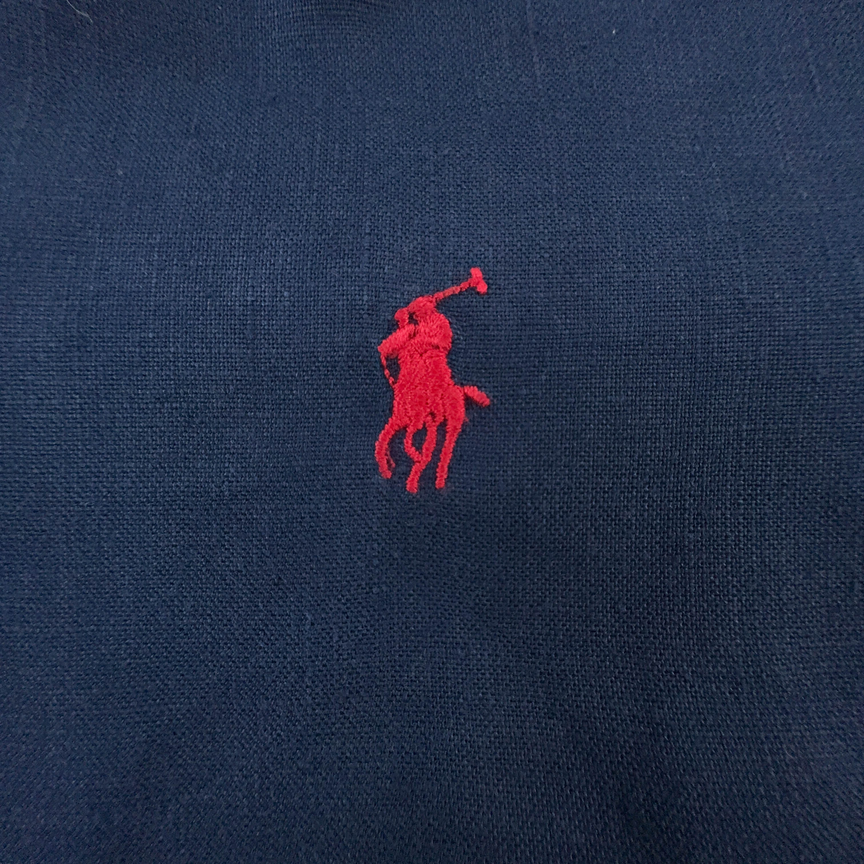 Camicia Ralph Lauren blu scura a tinta unita 100% lino - Taglia XS uomo