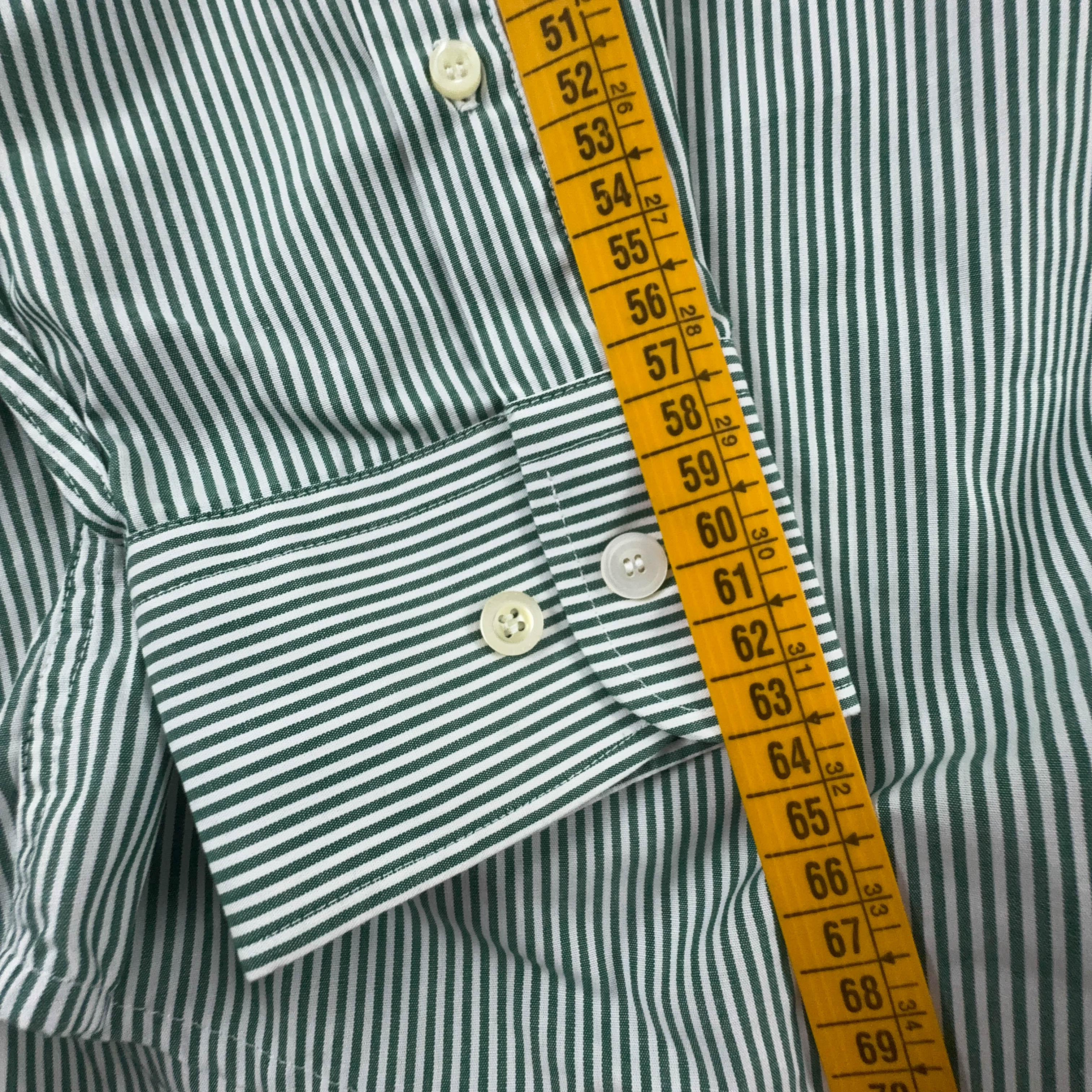 Camicia Burberry a righe verde e bianca - Taglia 40 uomo