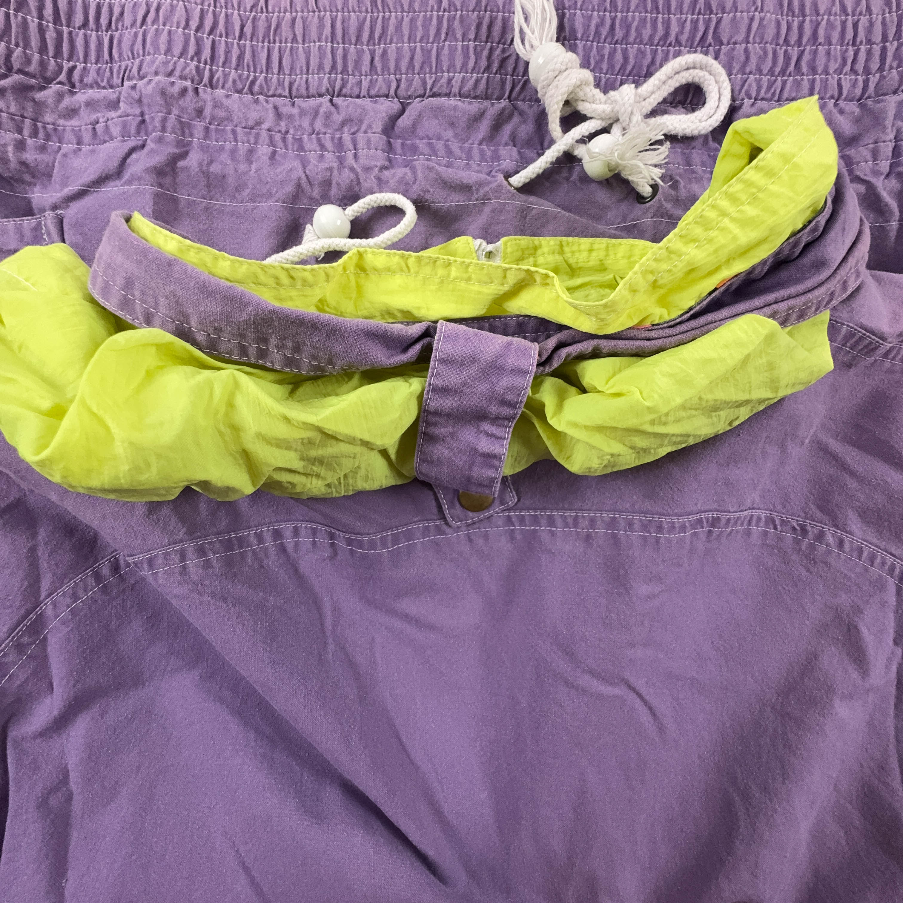 Giacca a vento Vintage viola con mezza zip anni 80 90 - Taglia 5 uomo