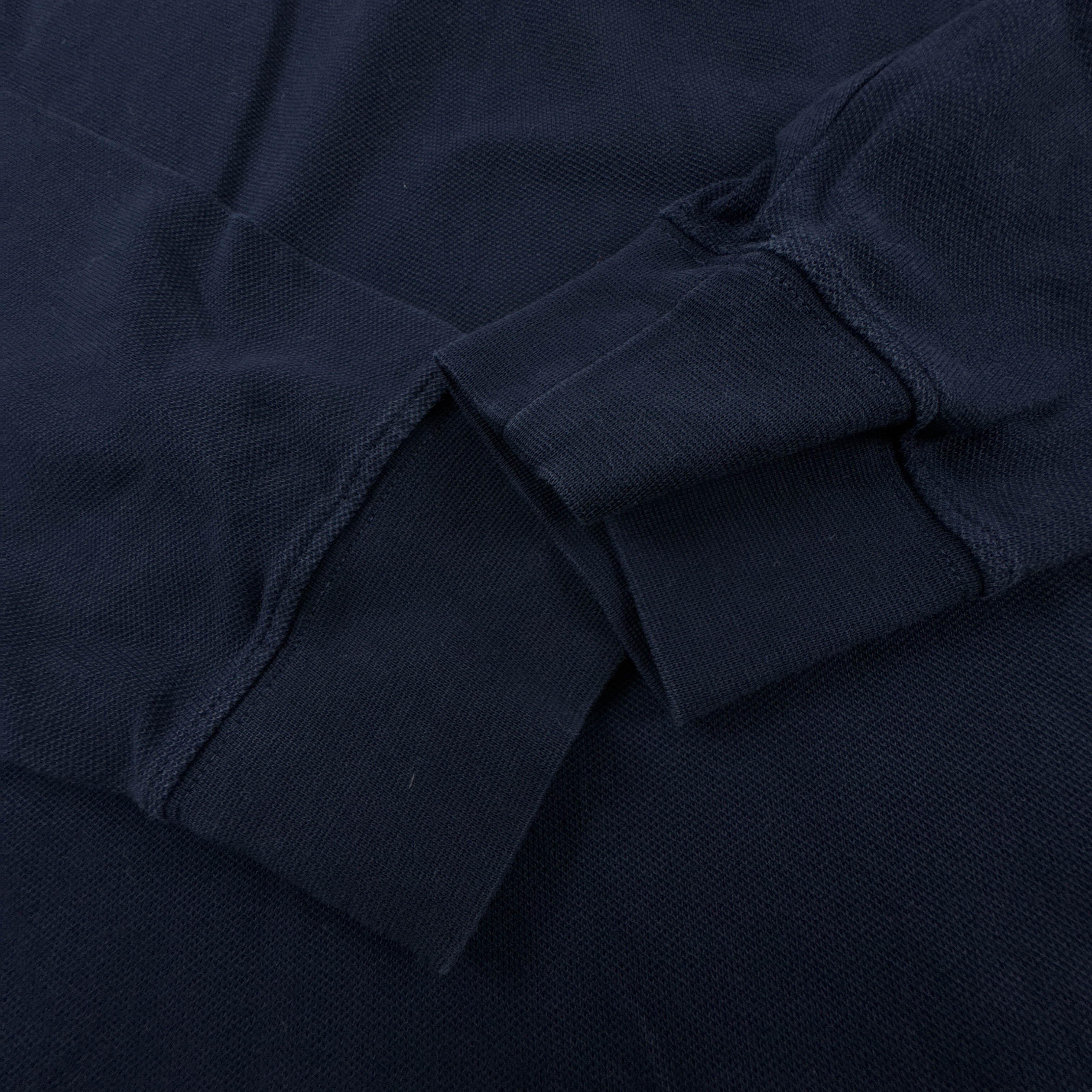 Polo Lacoste blu scura a tinta unita manica lunga regular fit - Taglia 4 M uomo