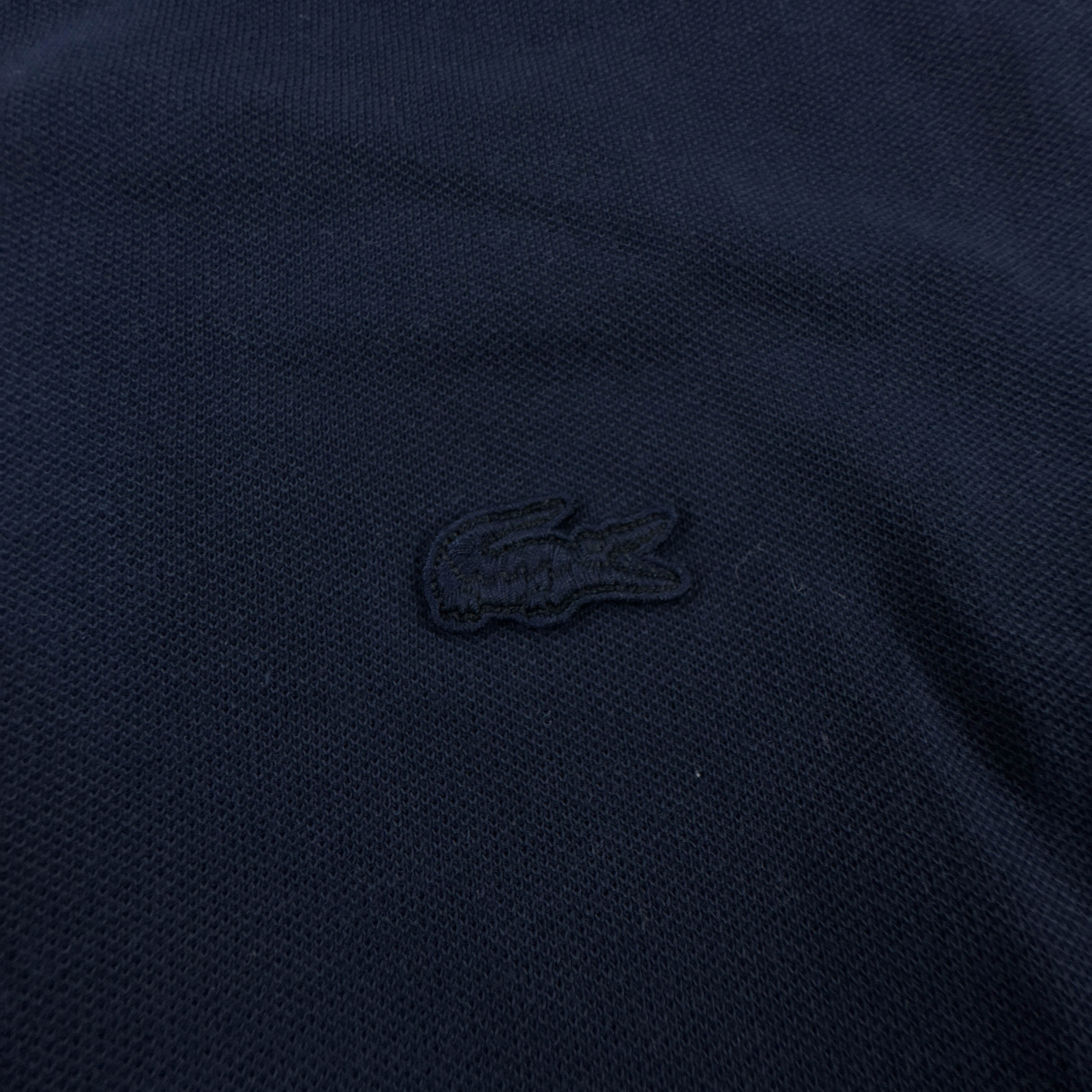 Polo Lacoste blu scura a tinta unita manica lunga regular fit - Taglia 4 M uomo