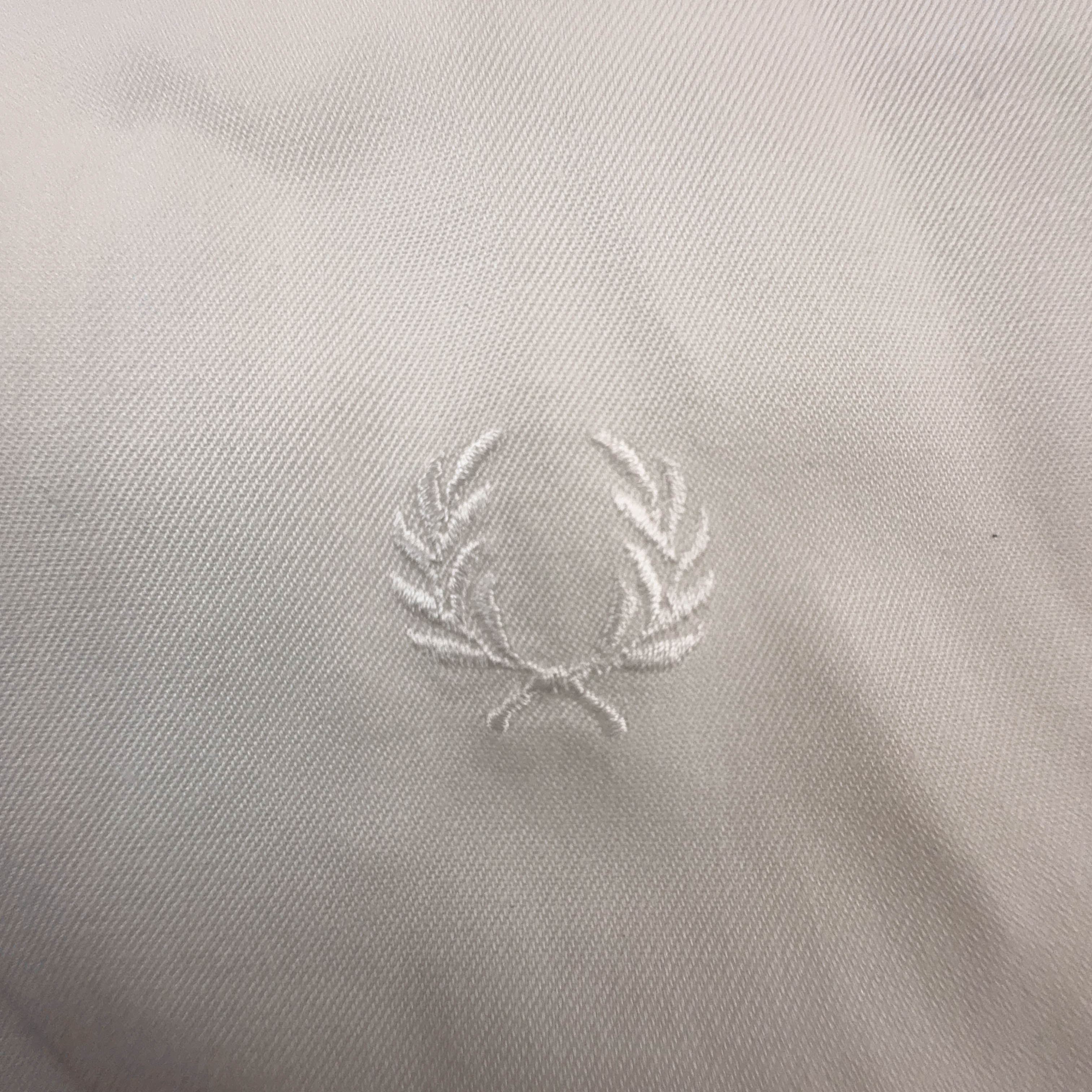 Camicia Fred Perry bianca a tinta unita - Taglia M/L uomo