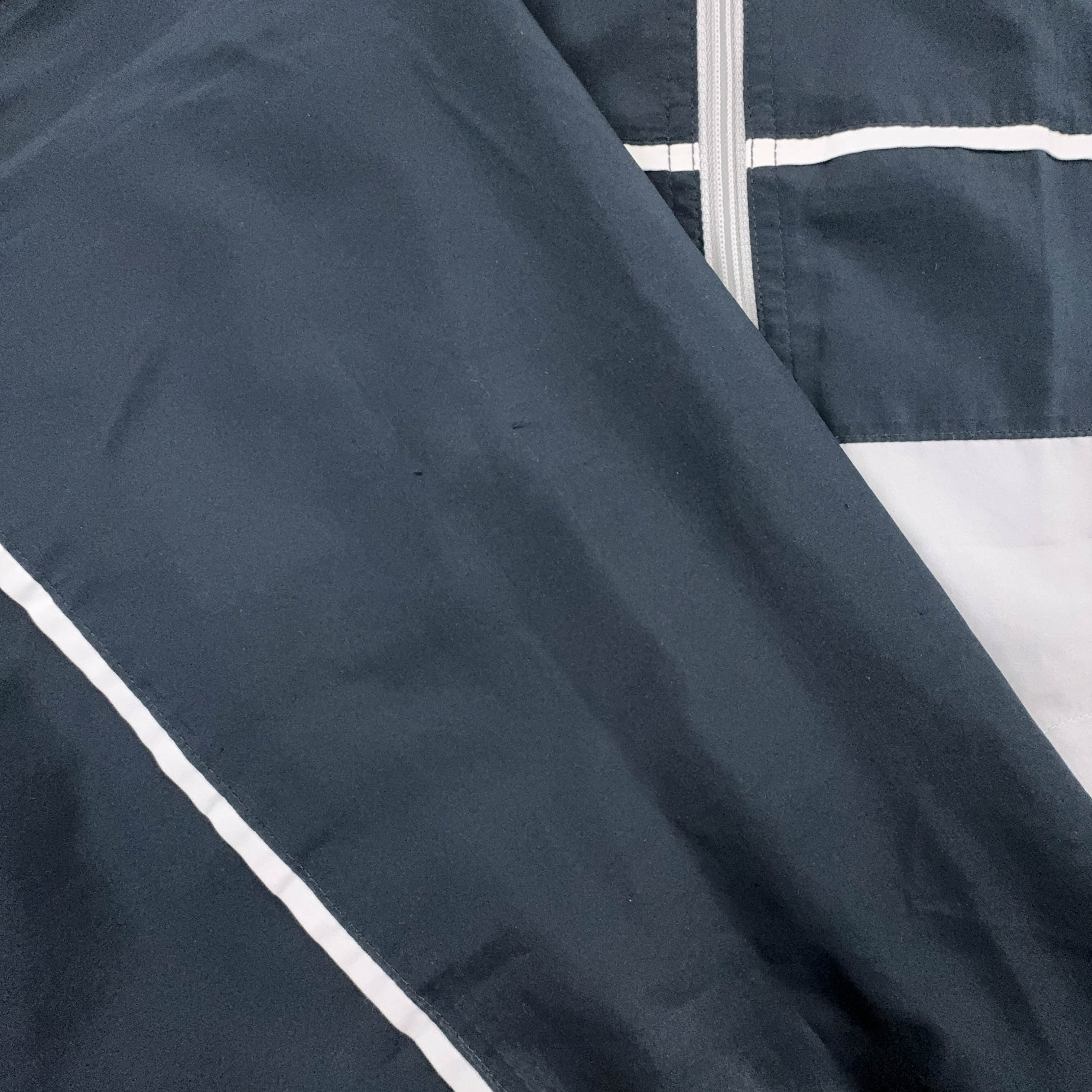 Giacca a vento Reebok Vintage grigia e blu con zip anni 2000 - Taglia XL uomo