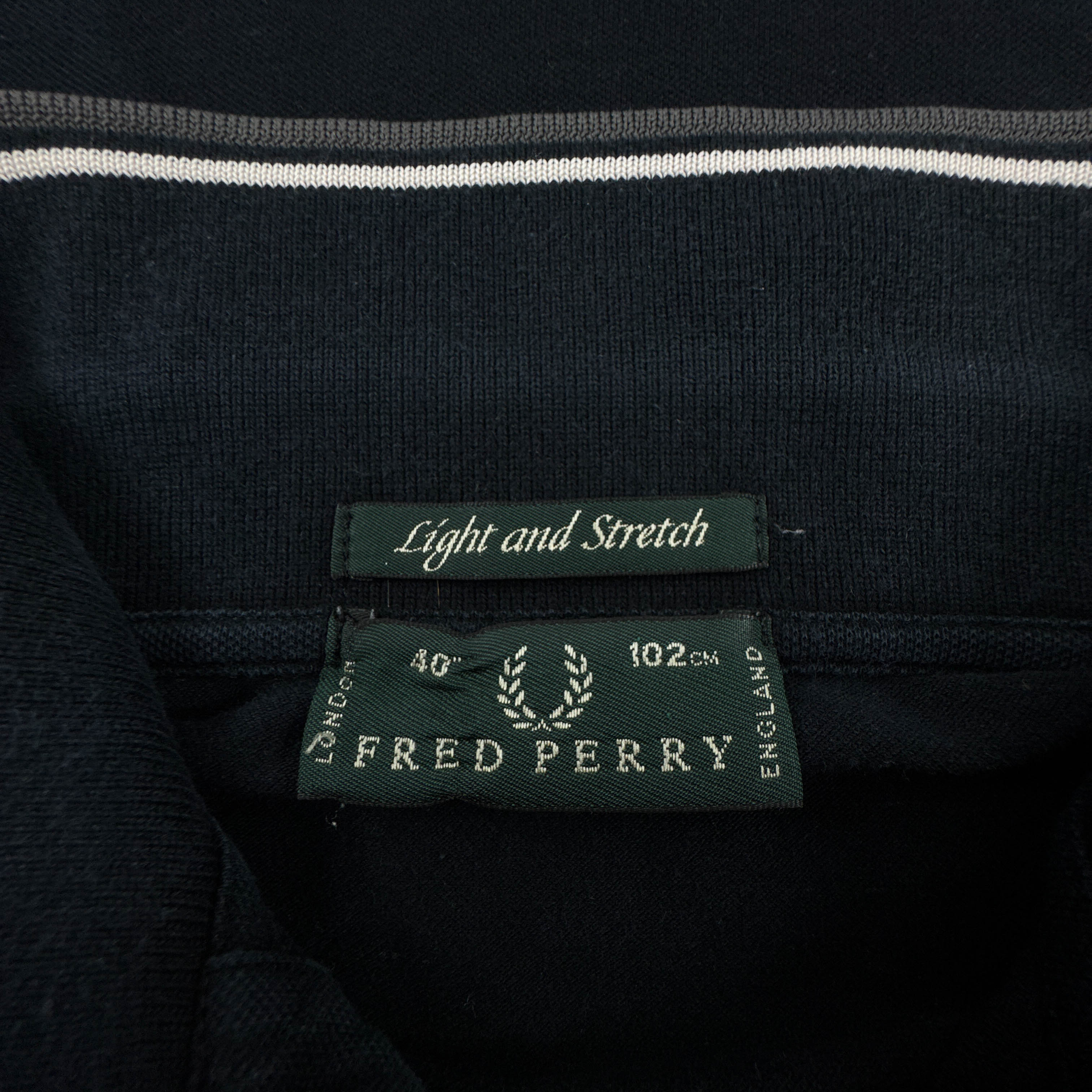 Polo Fred Perry nera in cotone tinta unita manica lunga - Taglia M uomo