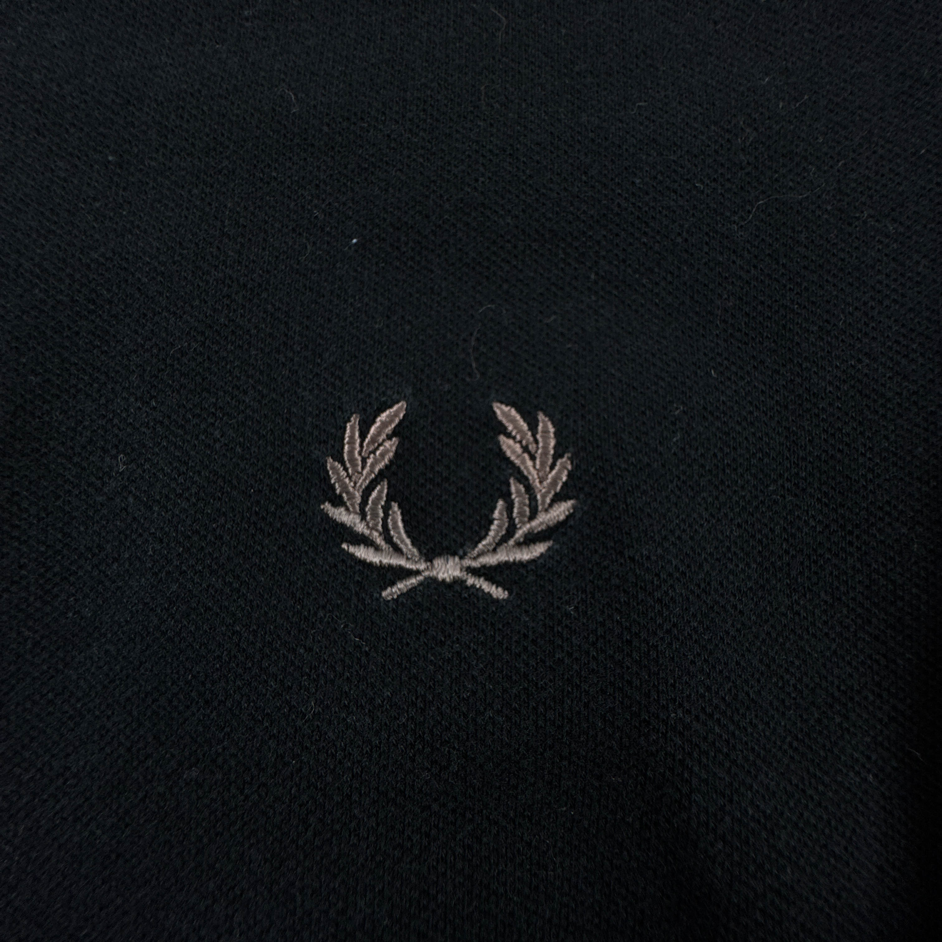 Polo Fred Perry nera in cotone tinta unita manica lunga - Taglia M uomo