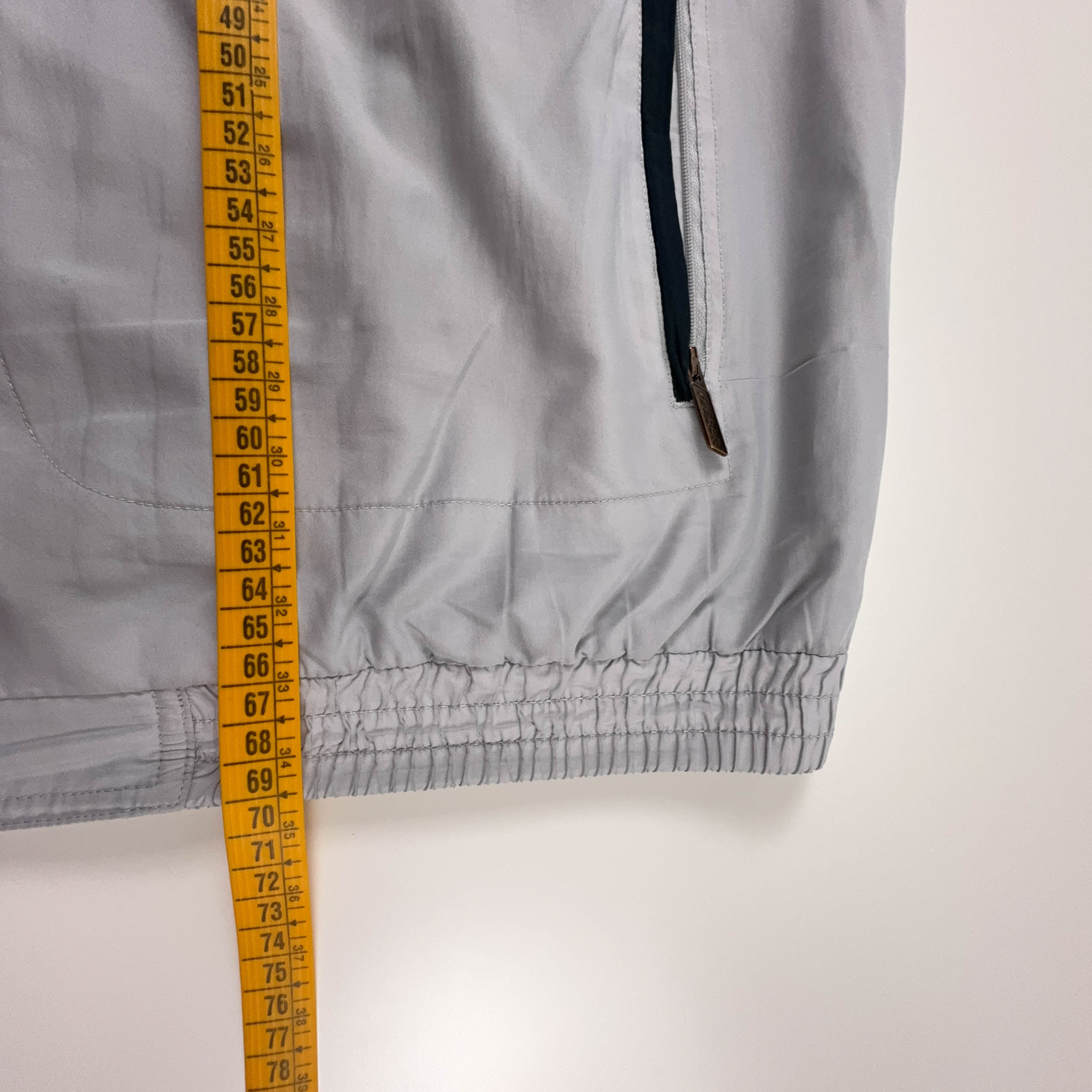 Giacca a vento Reebok Vintage grigia e blu con zip anni 2000 - Taglia XL uomo